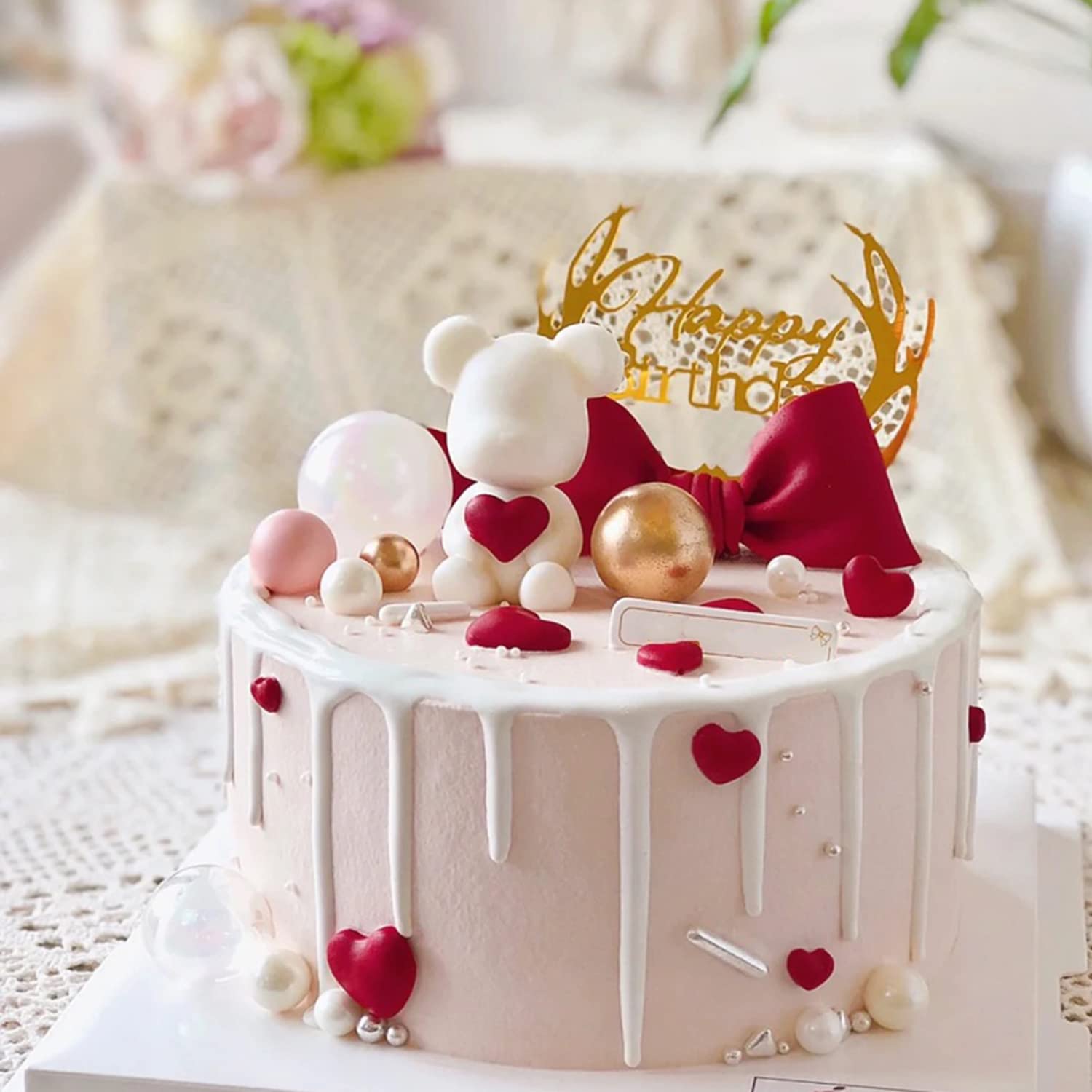Sijiangmold Mini Gems Silicone Molds Pearl Diamond Brooch Fondant Mold Semi Sphere Ball Chocolate Mold For Cake Decoration Cupca