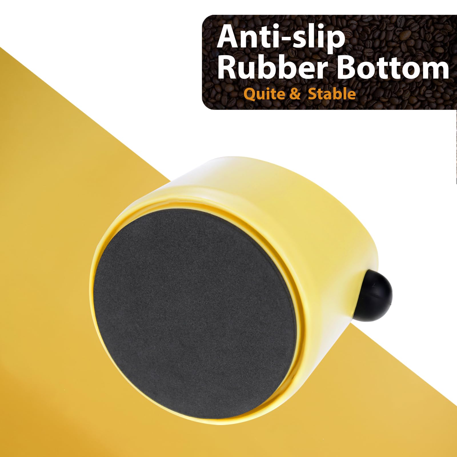 Muulaii Espresso Knock Box, 4.3 Inch Shock-Absorbent Durable Barista Style Coffee Knock Box With Removable Knock Bar And Non-Sli