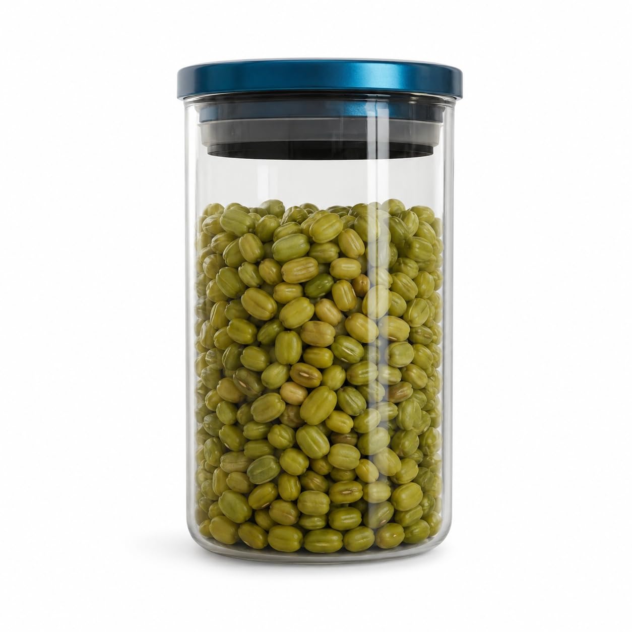 Airtight Glass Storage Canister With Lid  Clear Food Storage Container Jar For Coffee Beans, Tea, Sugar, Rice, Flour, Pasta, Ce
