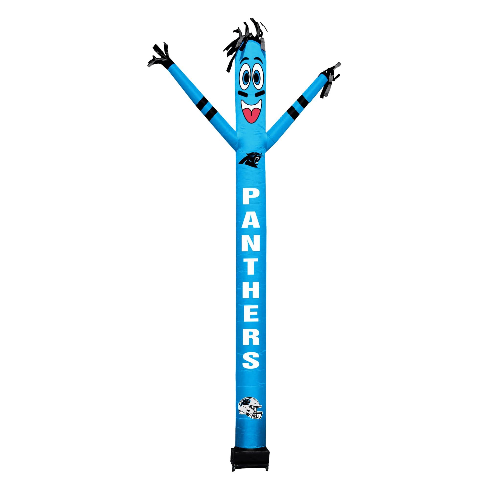 Sporticulture Football Carolina Panthers Wacky Waving Inflatable Tube Guy with LED Lights & Built-in Blower - 6 x 36 x 96 NFL In