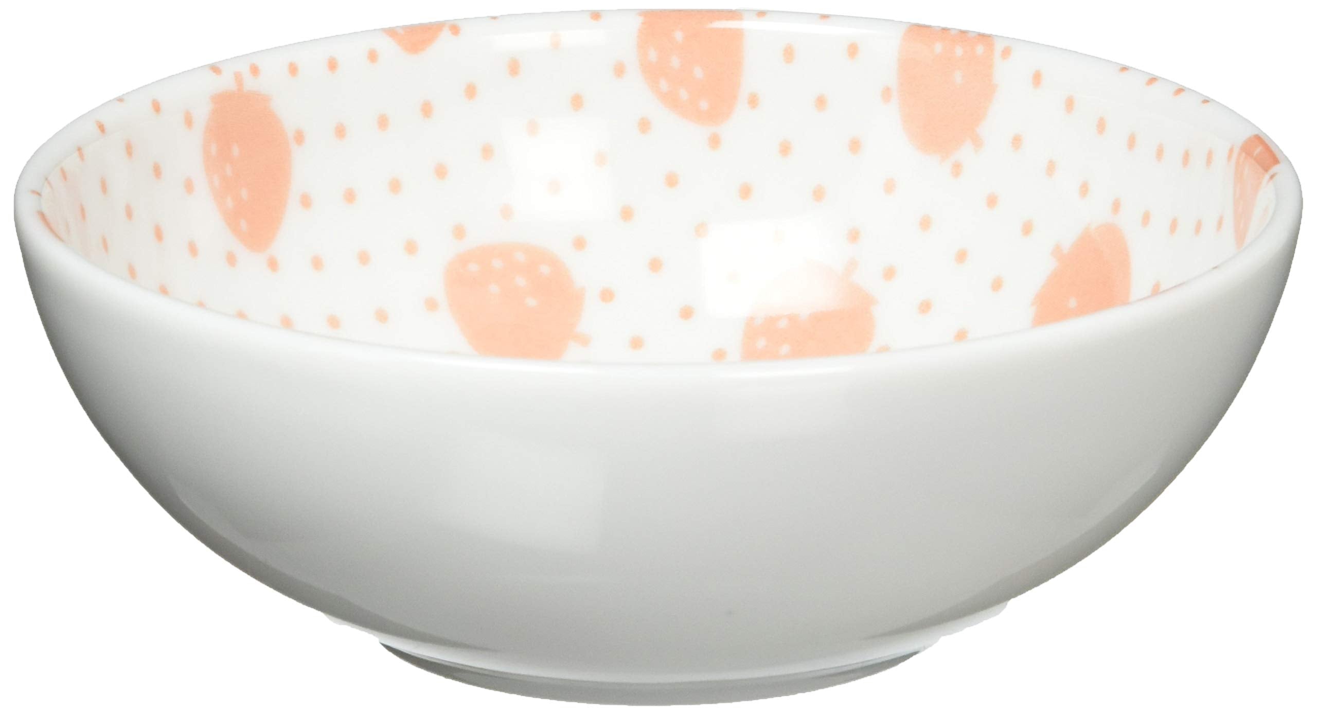 ????(Kaneshotouki) Sanrio Hello Kitty Strawberry Kitty Small Bowl, Diameter 4.7 inches (12 cm), White 302535