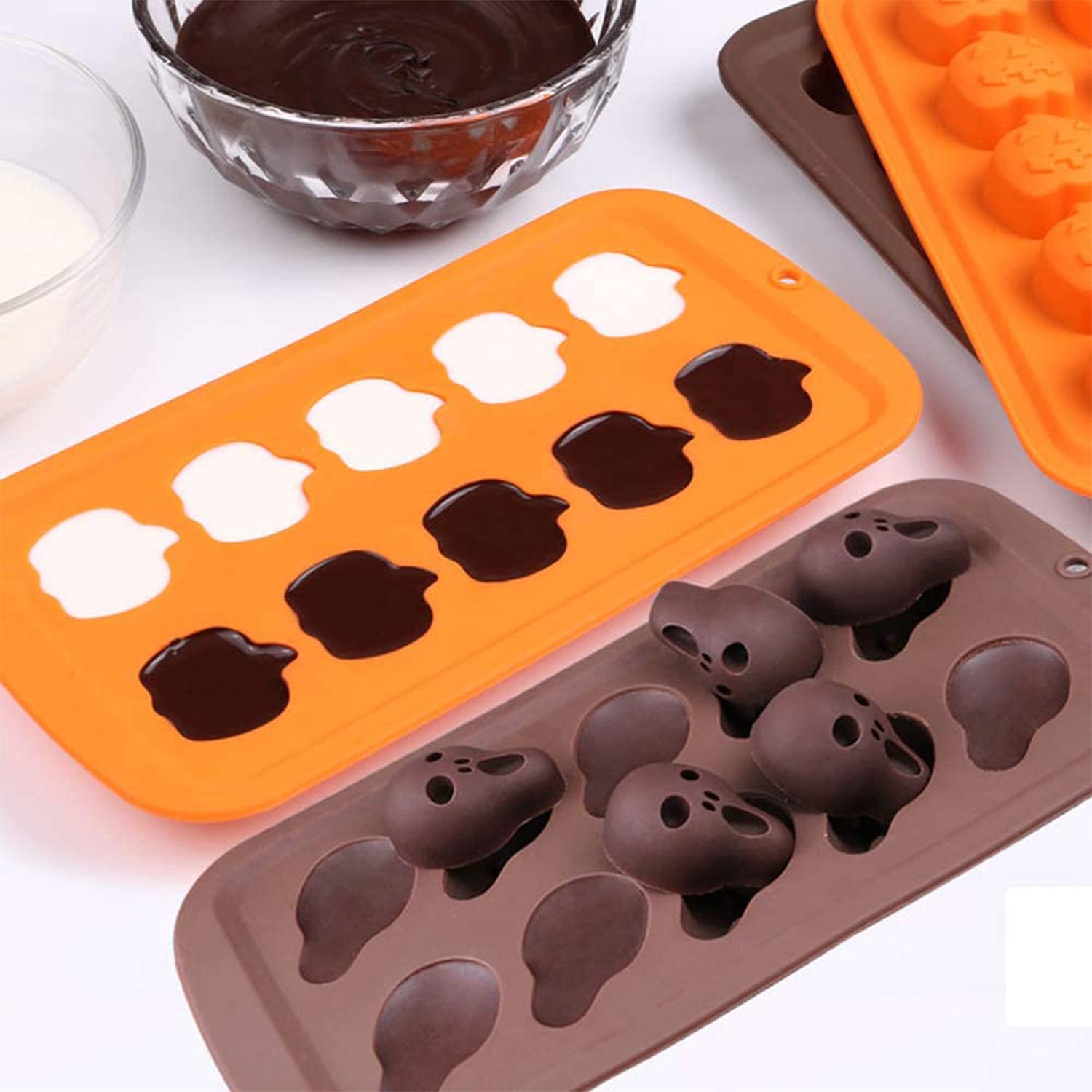 4 Pack Halloween Silicone Baking Molds