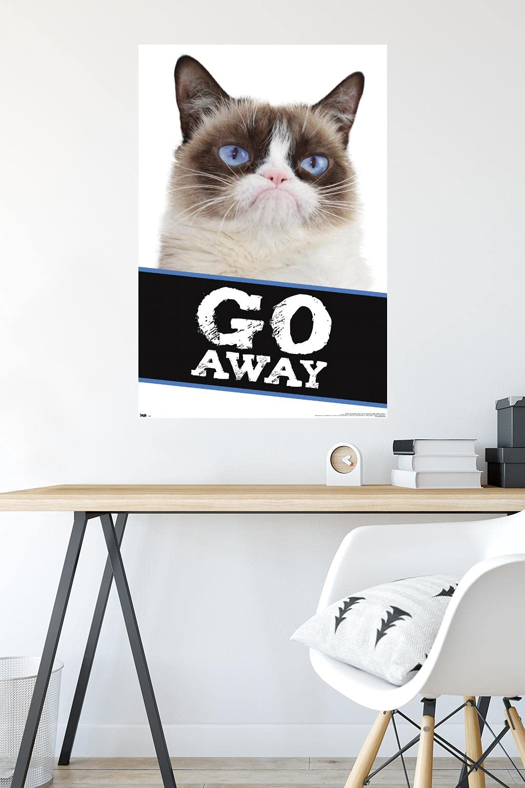 Trends International Grumpy Cat Go Away Wall Poster 22.375'' X 34''