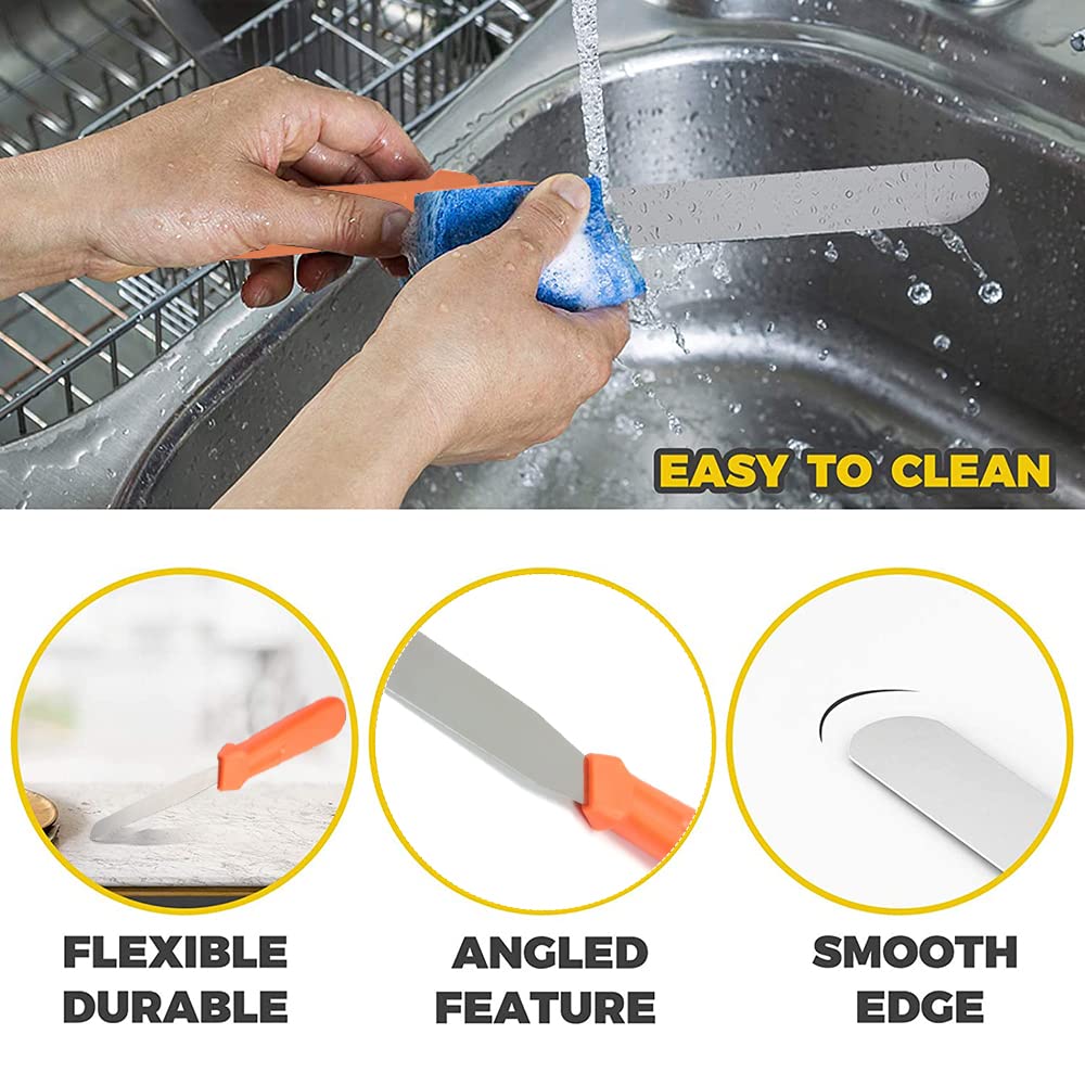 Utoolmart Straight Icing Spatula Stainless Steel 6 Inch Baking Cake Decorating Frosting Spatulas Stripping Tool Gifts For Christ