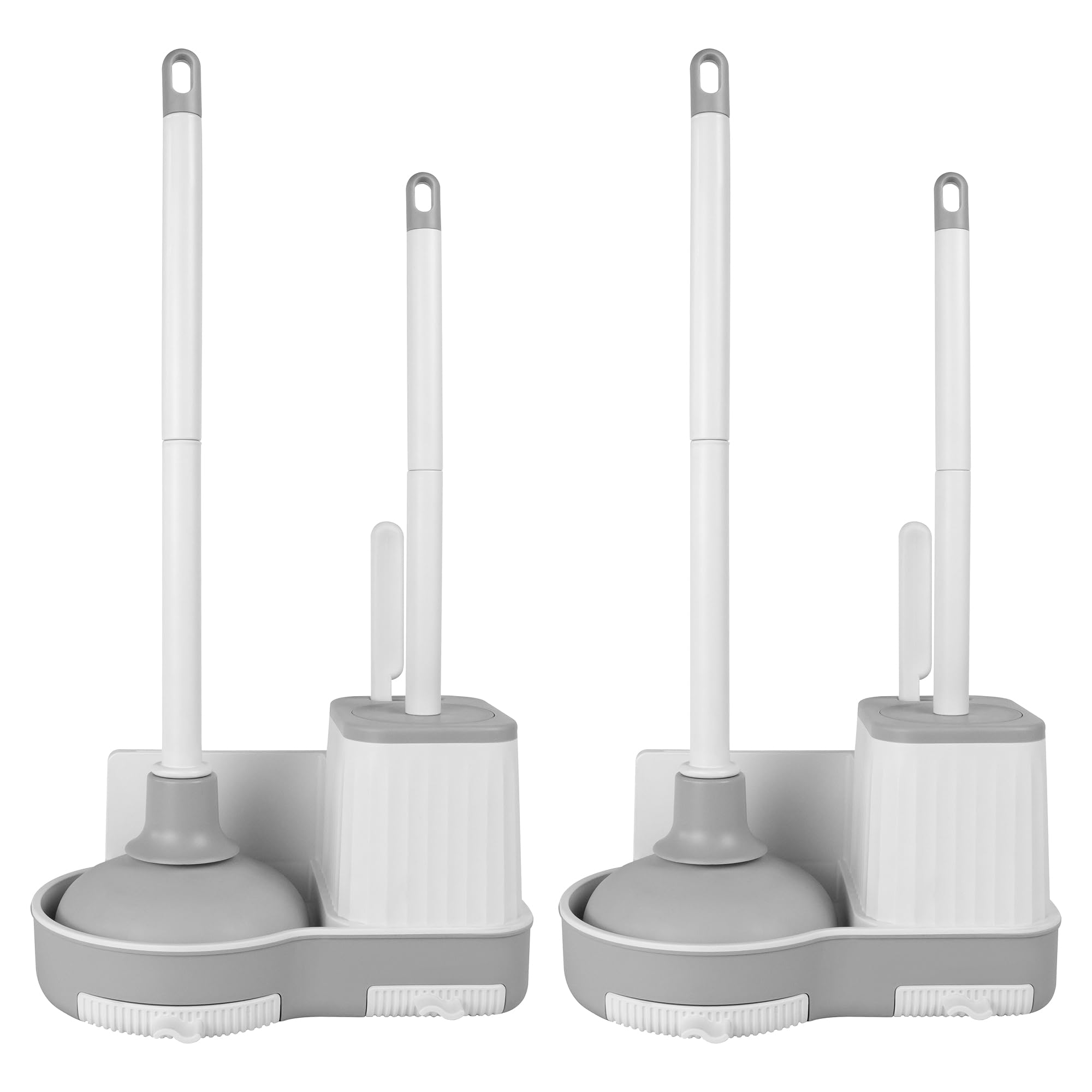 Silkyhose Toilet Brush And Plunger Bathroom Cleaning Tools Combo,3 In 1 Toilet Bowl Brush And Plunger Wall Mounted Household Bat