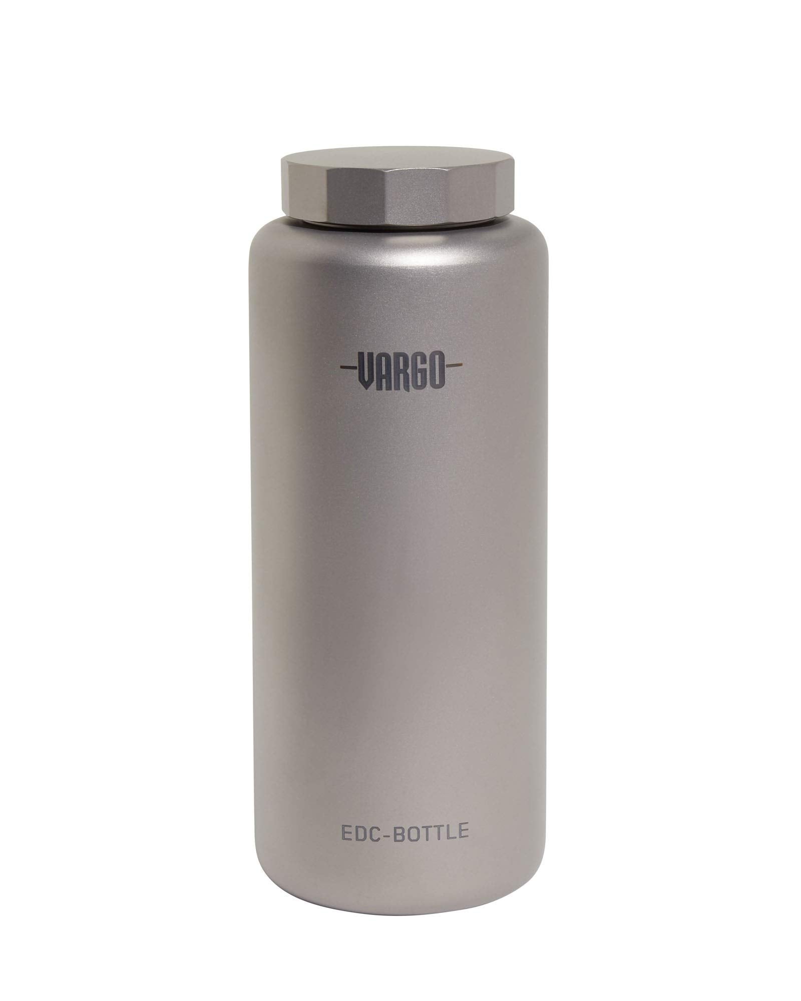 Vargo Titanium EDC Bottle | 1 Liter (34 oz.) Ultralight Titanium Water Bottle 100% Biocompatible for Fresh Tasting Water - Model