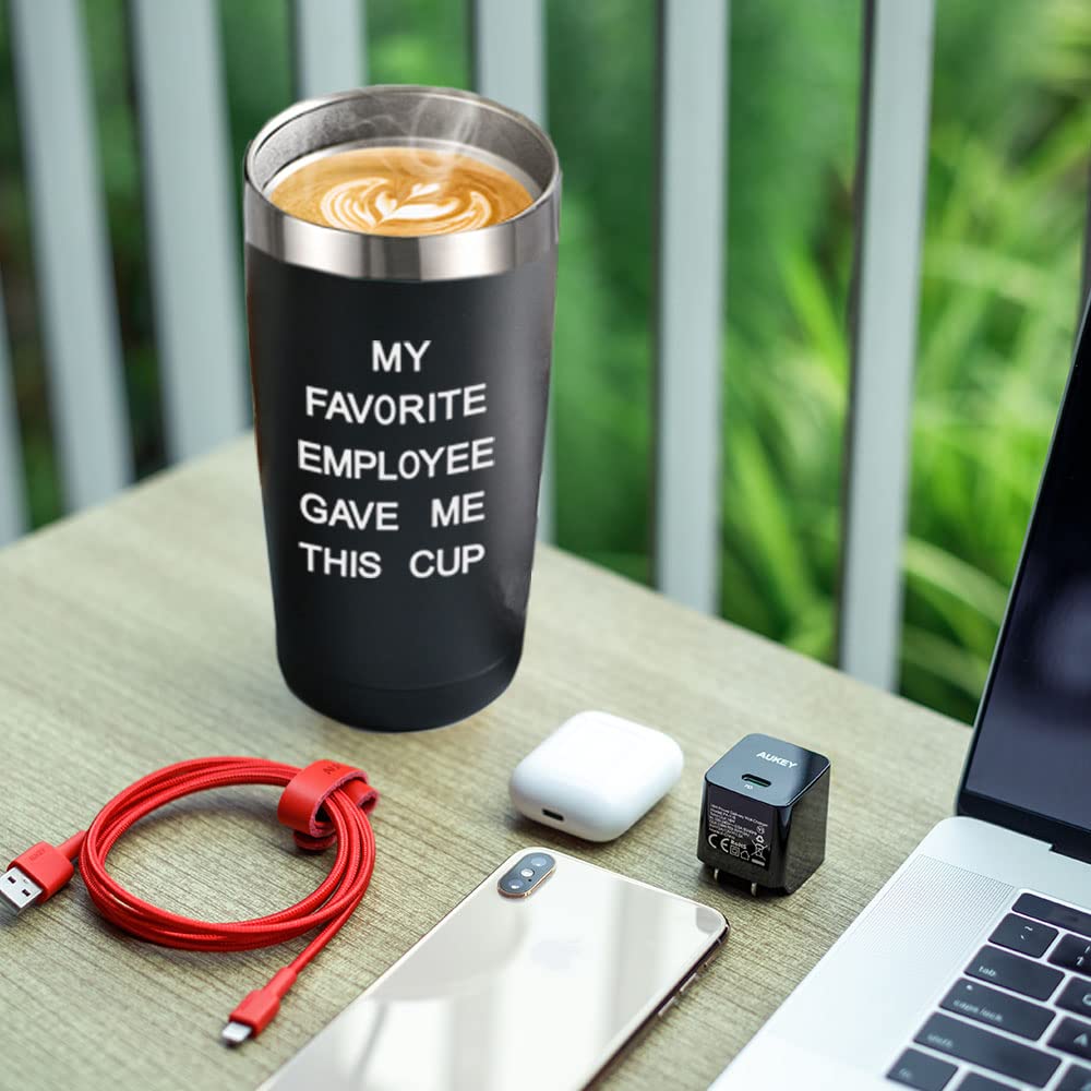 Socoarzr Boss Gifts For Men,My Favorite Employee Gave Me This Cup - Best Gifts For Boss,Boss Day, Christmas, Birthday Gift For B