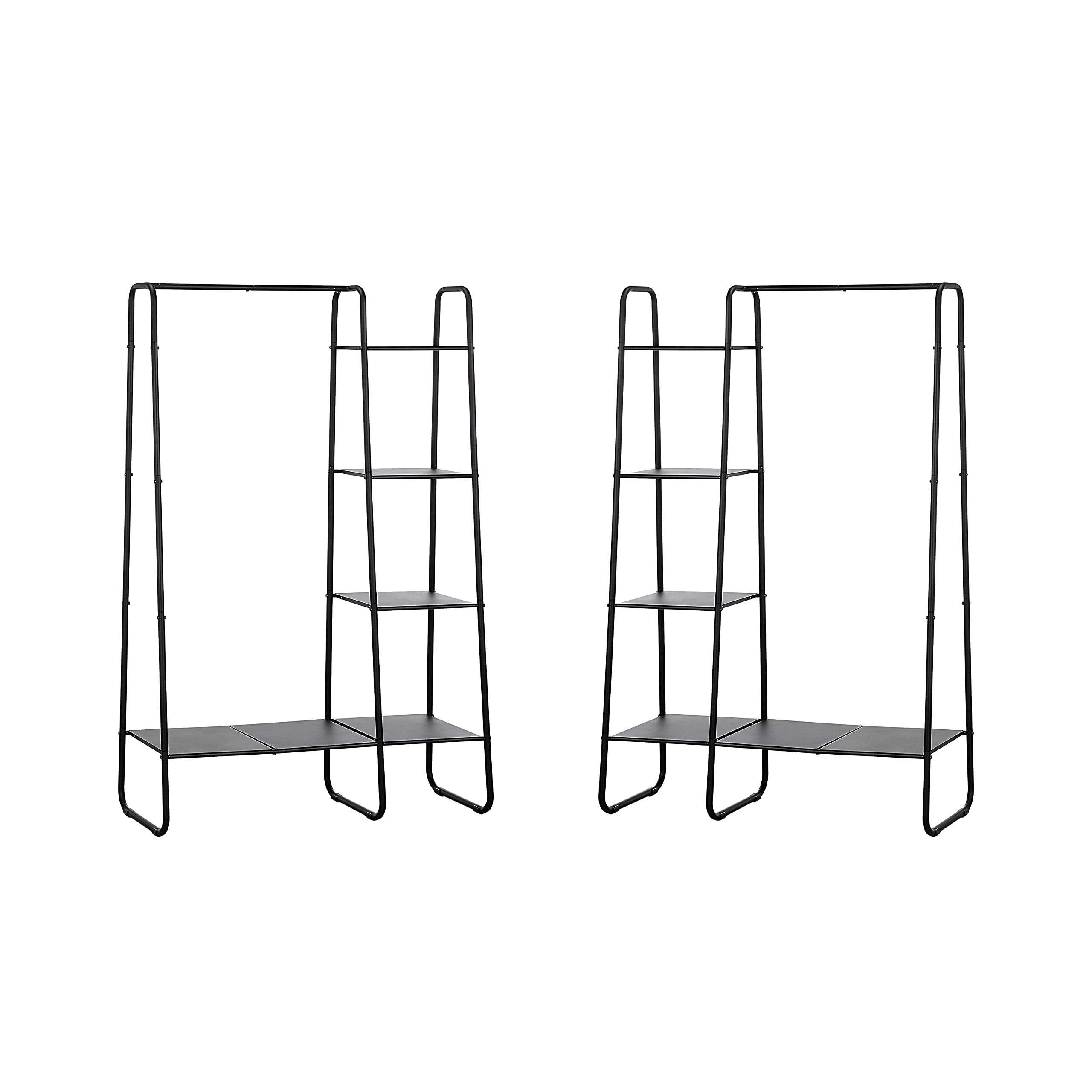 Sunnypoint Freestanding Clothes Metal Garment And Accessories, Organizer Closet Rack (Wht)