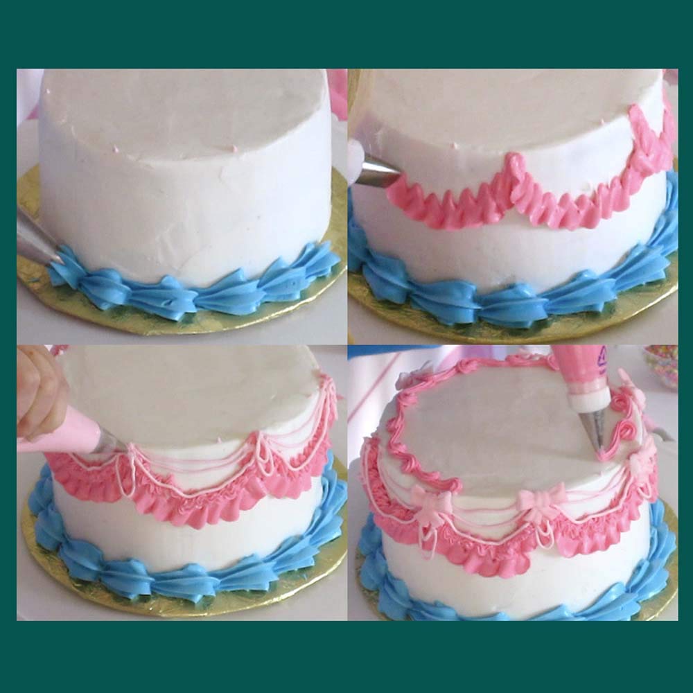 Icing Piping Nozzles Practice Drawings, Cake Pastry Beginner Practice Paper Fondant Decorating Including 23 Popular Patterns Gif