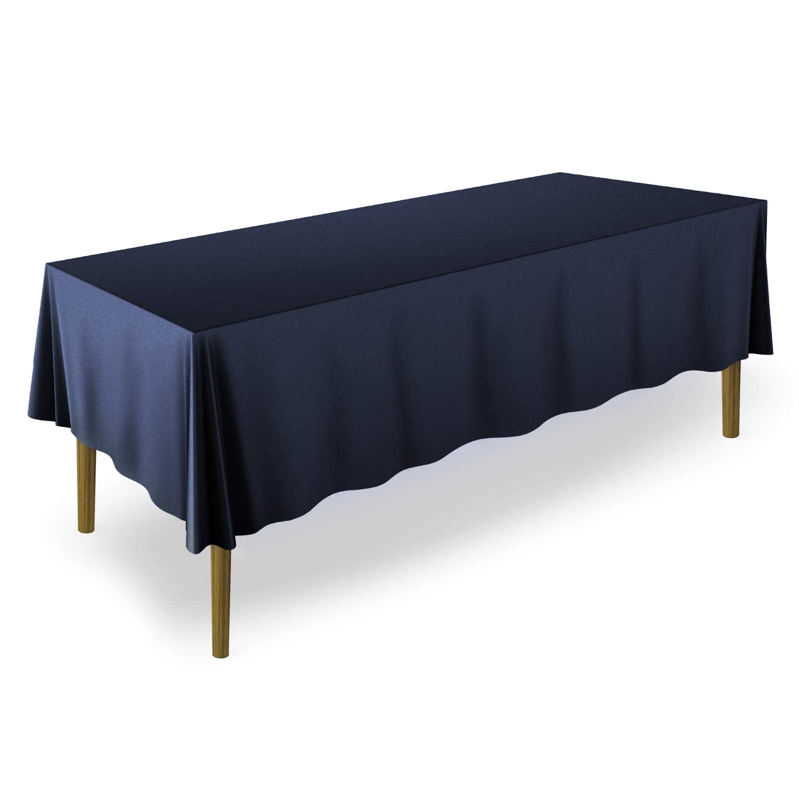 Lann'S Linens - 70 X 120 Premium Tablecloth For Wedding/Banquet/Restaurant - Rectangular Polyester Fabric Table Cloth - Navy