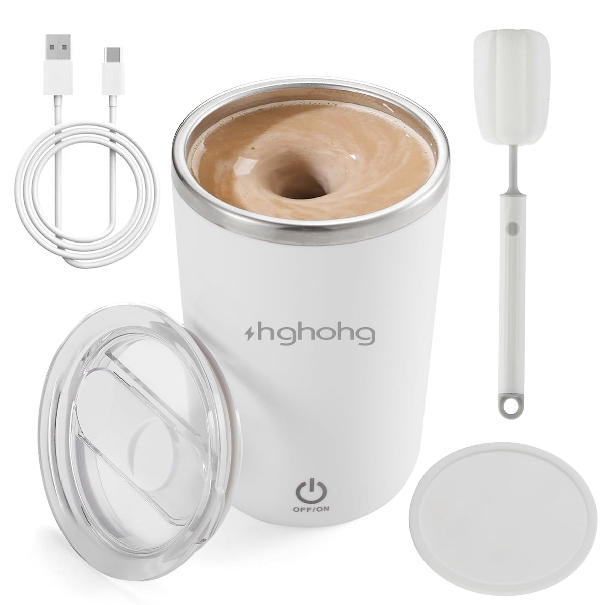 Orchme Self Stirring Coffee Mug, 2025 New Automatic Magnetic Stirring Cup, 12Oz, Rechargeable Electric Mixing Cup For Coffee, Mi