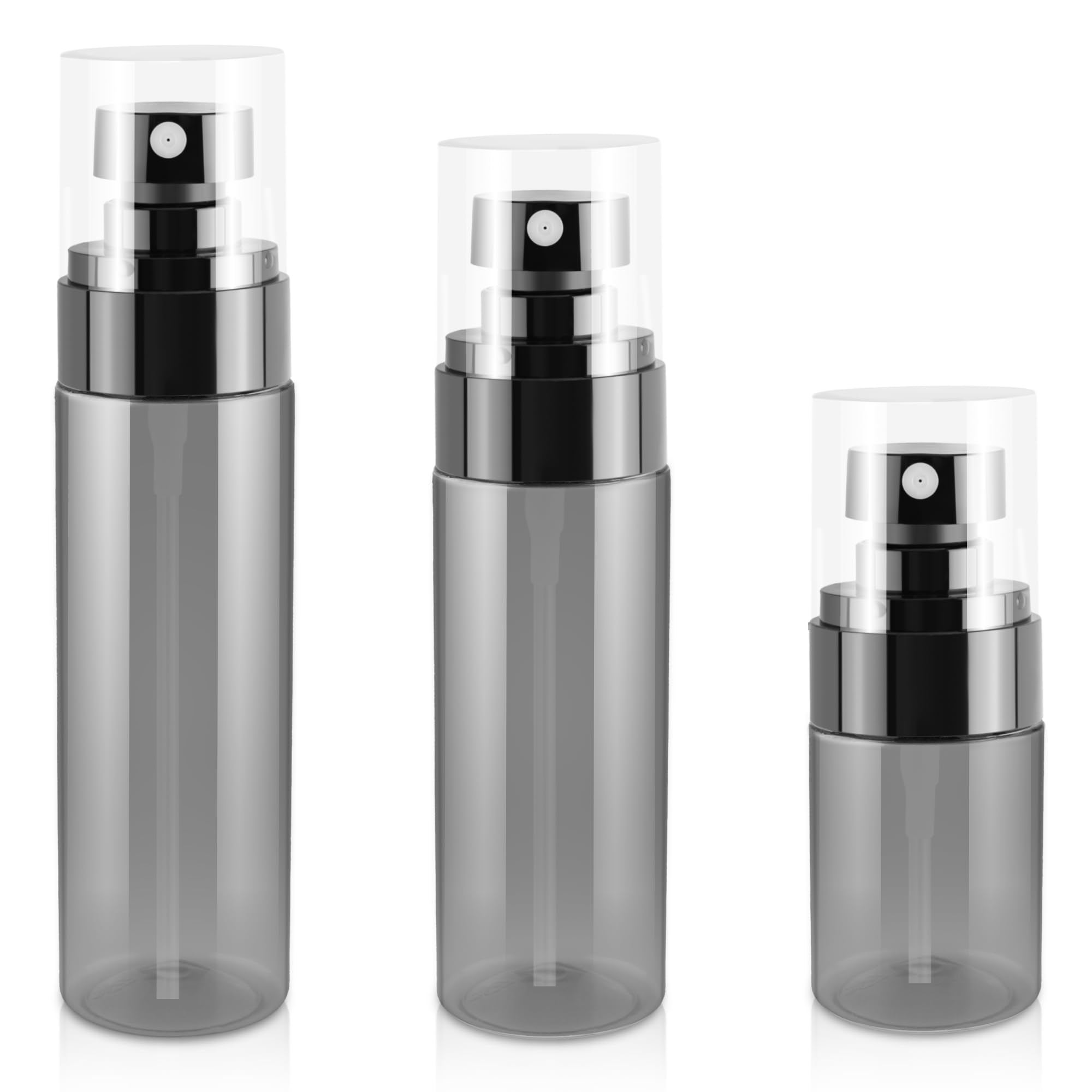 Givitasot 3Pack Small Spray Bottle, Black Plastic Fine Mist Mini Spray Bottles, Empty Refillable Travel Spray Bottle, Mister Spr