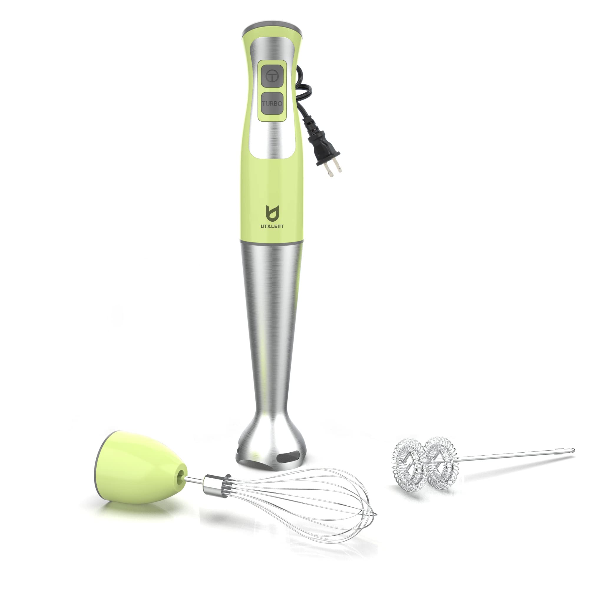 Immersion Hand Blender, Utalent 3-In-1 8-Speed Stick Blender With Milk Frother, Egg Whisk For Coffee Milk Foam, Puree Baby Food,