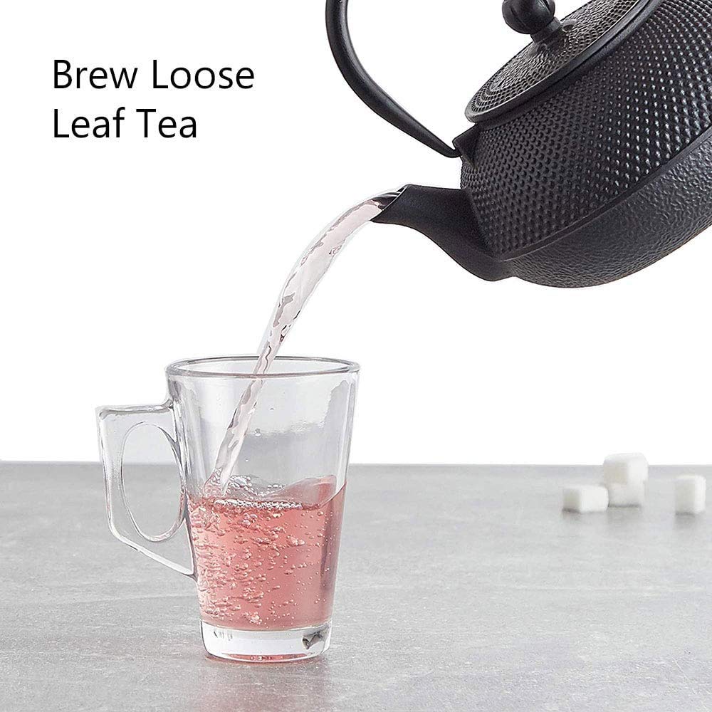 Hwagui - Japanese Cast Iron Teapot With Stainless Steel Infuser For Loose Leaf Tea And Teabags, Cast Iron Tea Kettle Stovetop Sa
