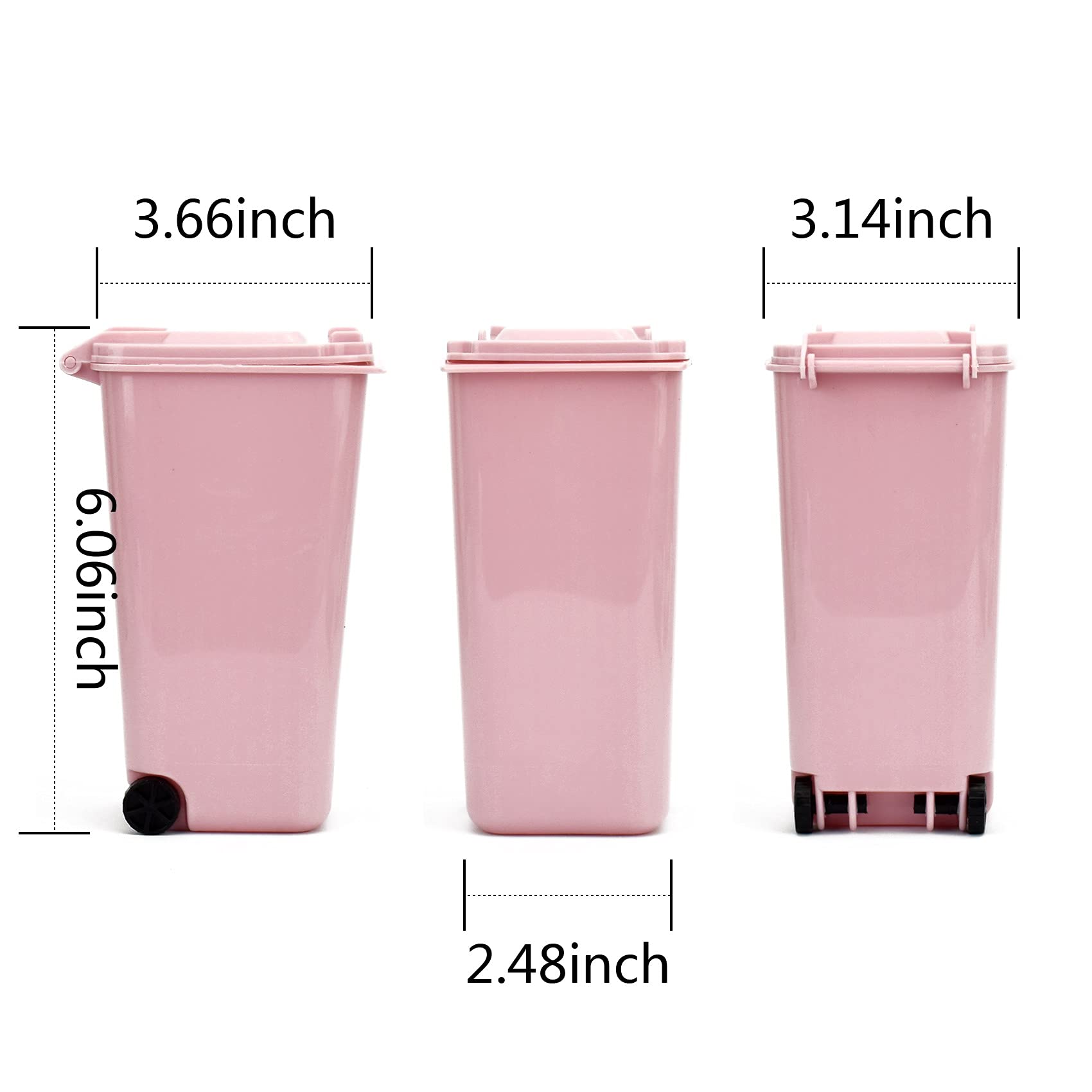 Mini Trash Can With Lid Swing Top Small Trash Can Pen Holder For Car Bedroom Office Desktop 22 Fl Oz (4 Pcs Multi-Color)