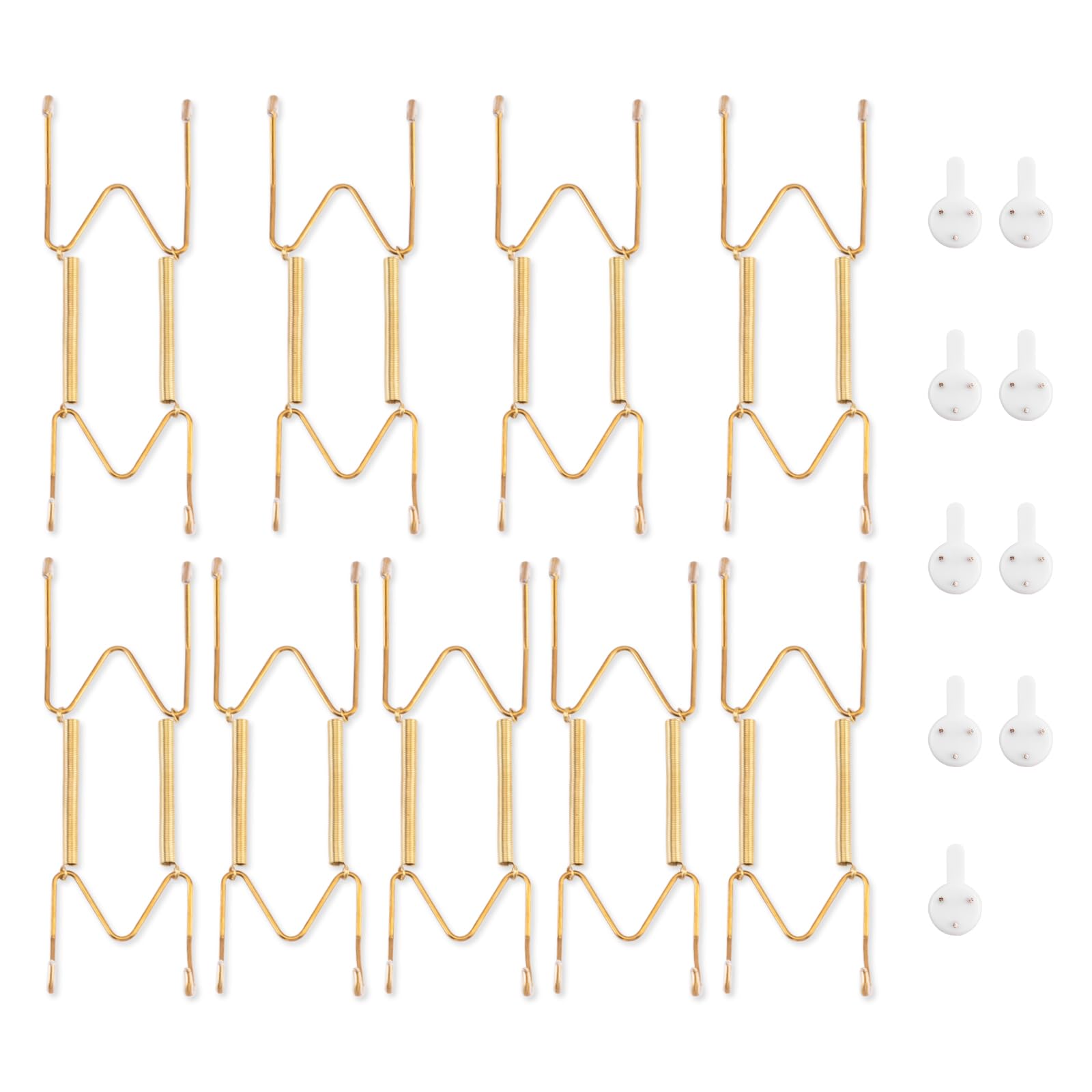 Bilillo 9 Pack Plate Hangers for The Wall, Suitable for 6-8 inch Art Plate, Stainless Steel Invisible Heavy Duty Wire Plate Hold
