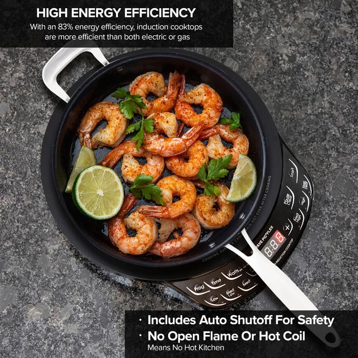 Nuwave Flex Precision Induction Cooktop, 10.25    Shatter-Proof Ceramic Glass, 6.5    Heating Coil, 45 Temps From 100F To 500F,