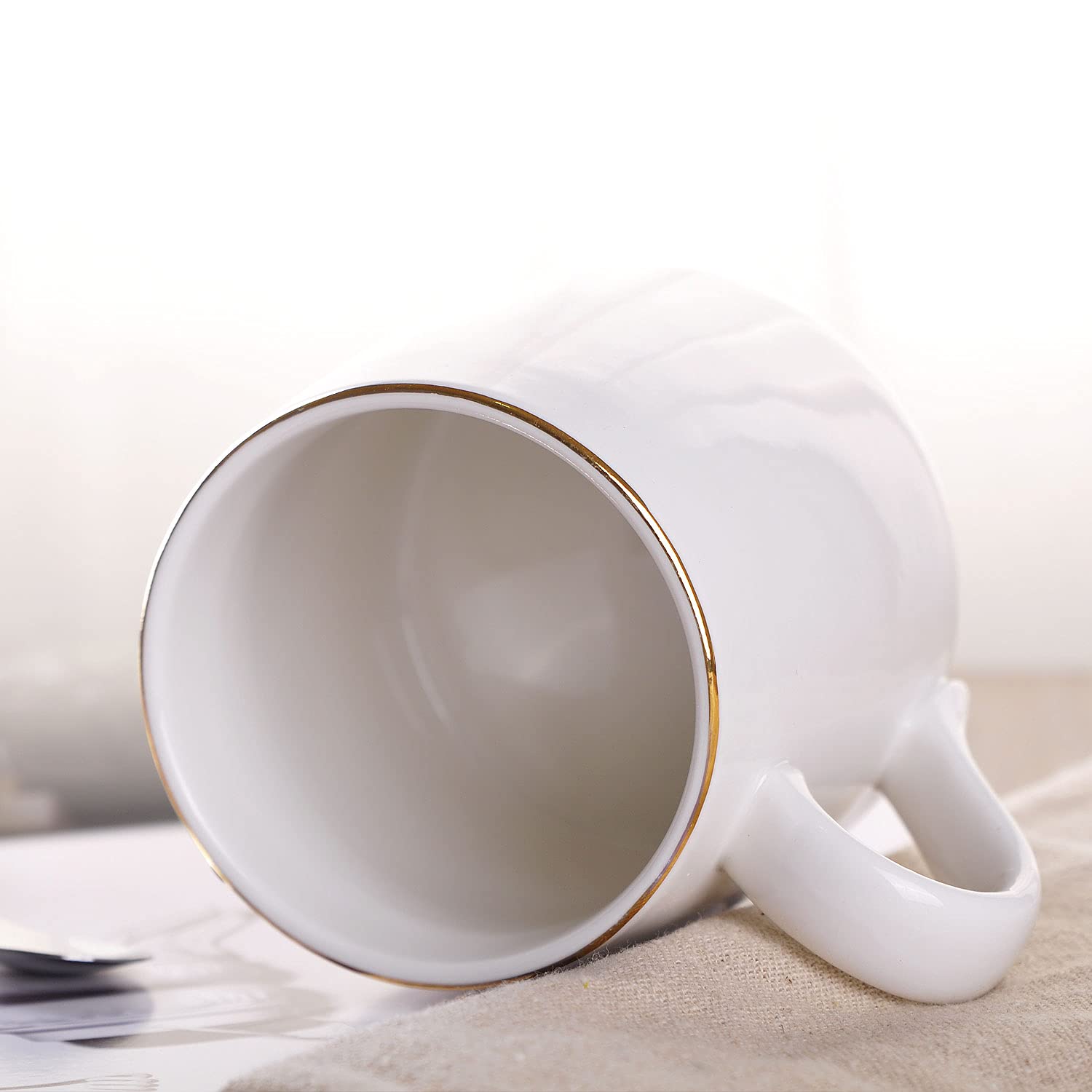 VanEnjoy Ceramic Unicorn Coffee Mug Tea Cup with Spoon,Lunar Pattern 13oz(380ml)