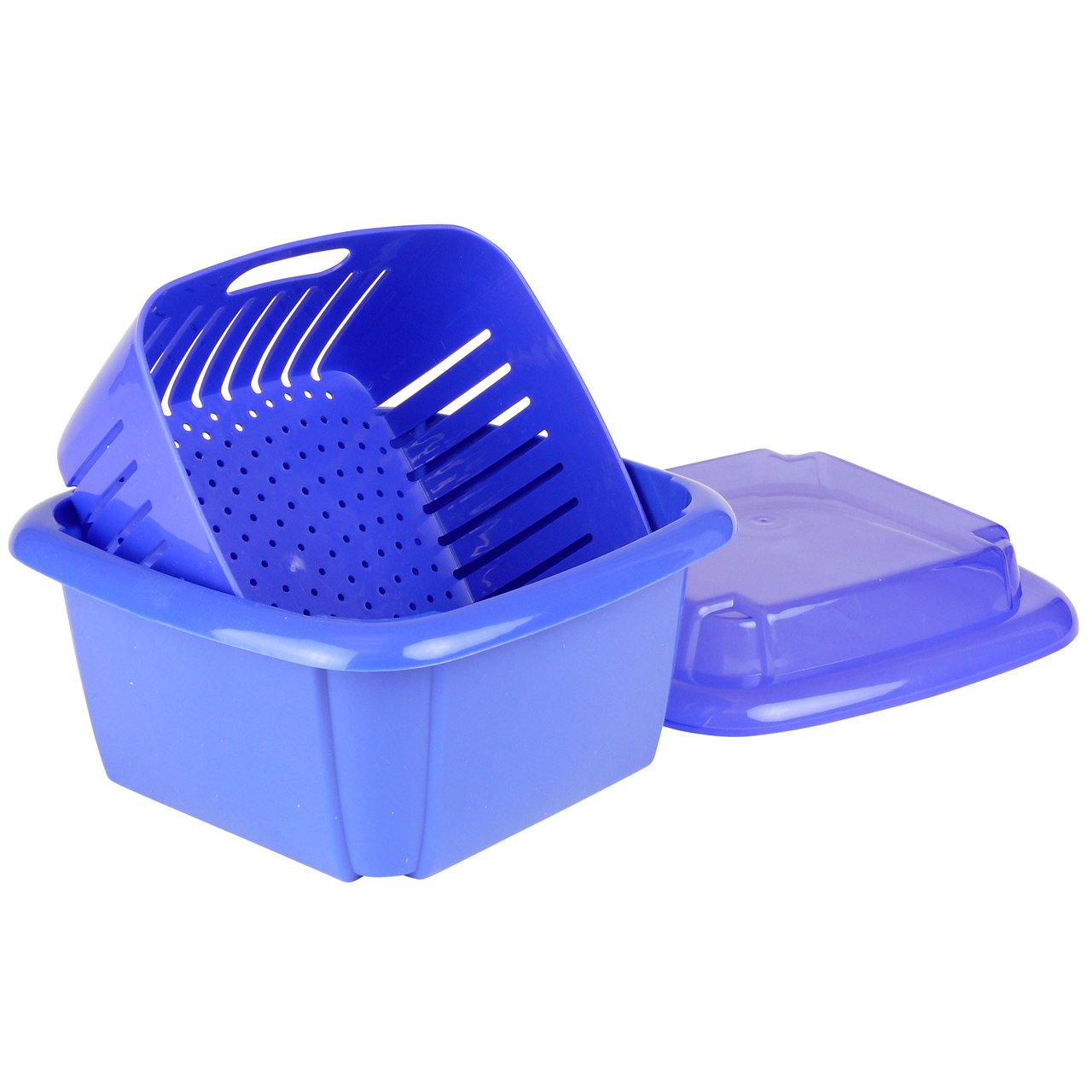Hutzler 374Bl 3-In-1 Berry Box, 2 Pint, Blue