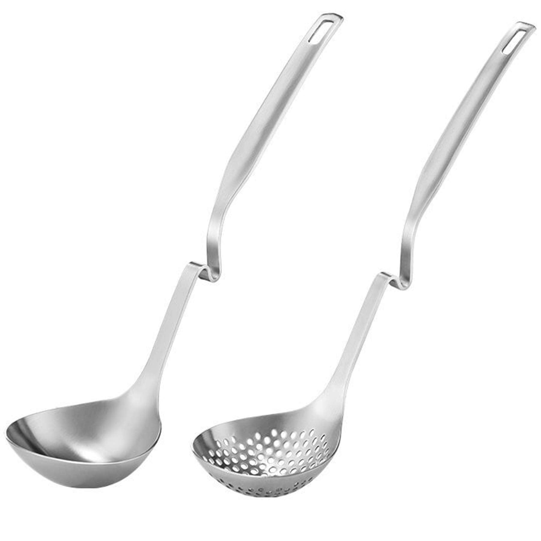 Nmqlx 2 Pack Soup Ladle And Skimmer Slotted Spoon Set