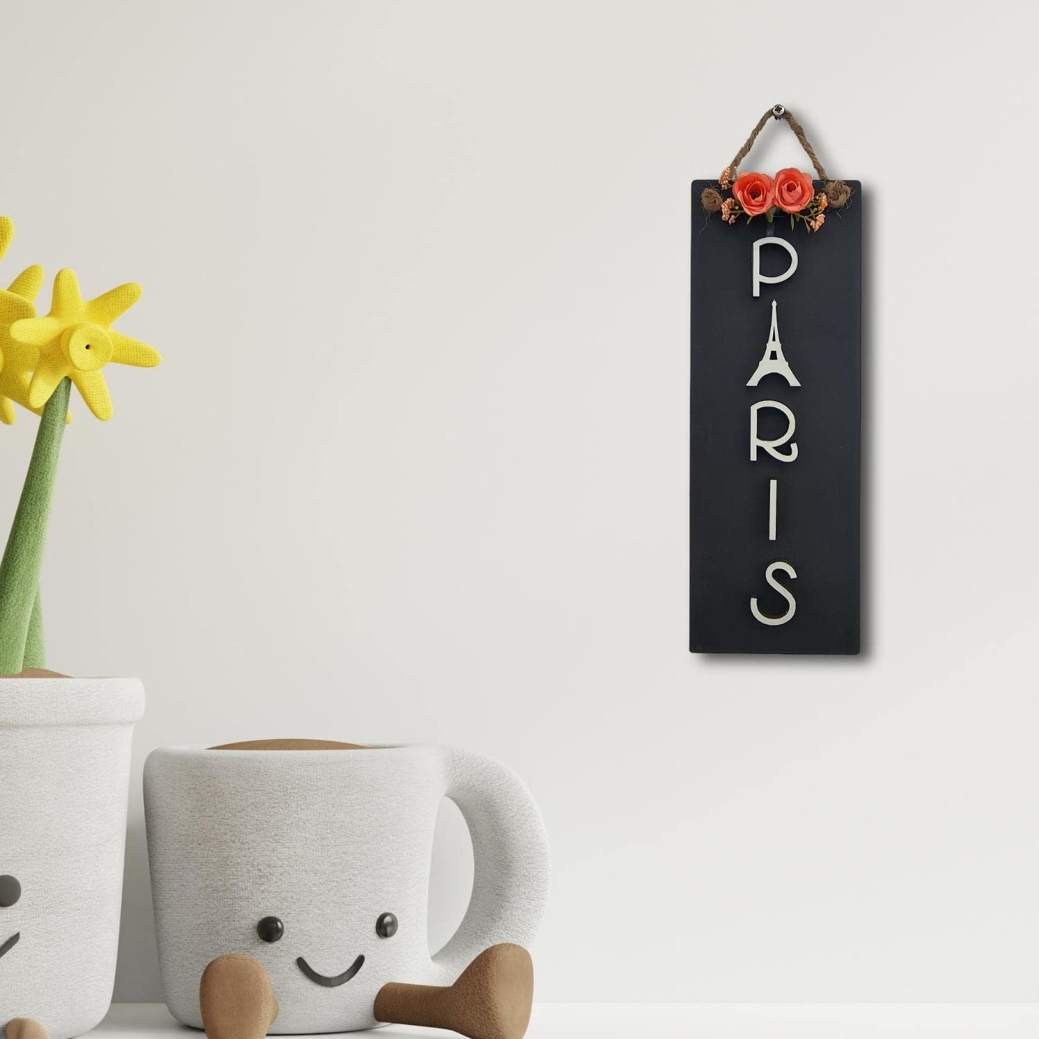 Chalk My Theme 3D Wooden Paris Wall Decor Art Home Decoration Perfect For Living Room/Hotel/Restaurant/Bedroom/Drawing Room