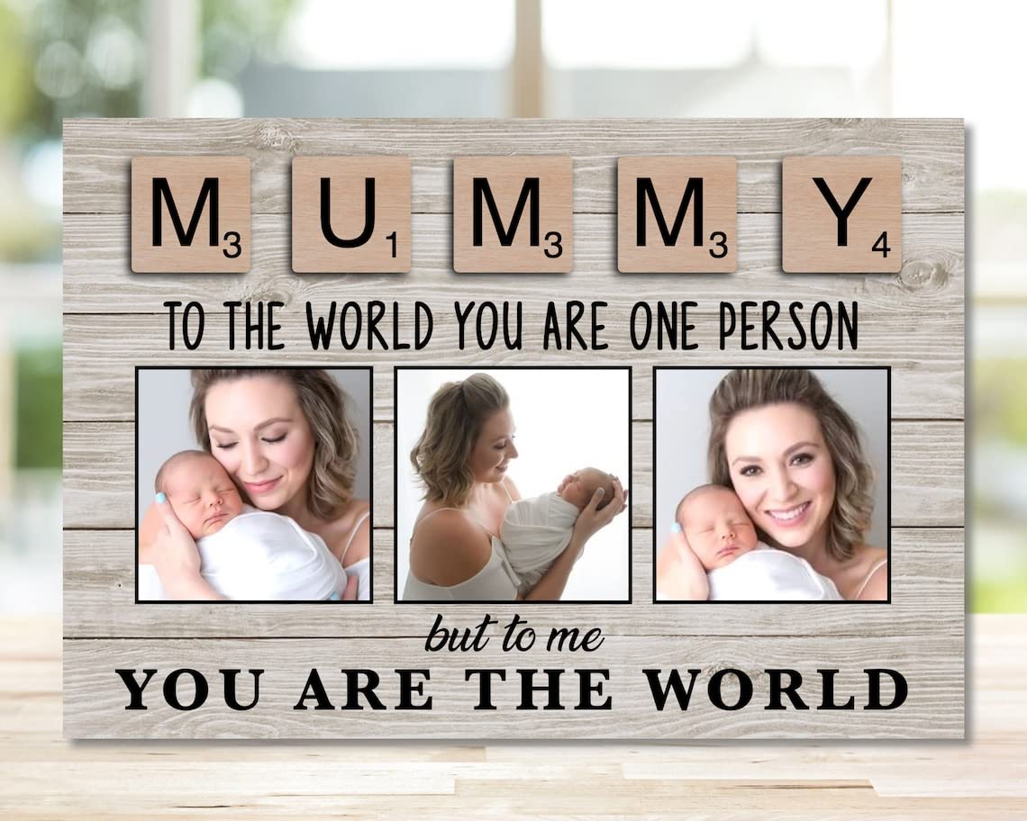 Viragil Personalized Mom Gift - Mommy To The World You Are One Person Canvas, Happy Mothers Day Gift From Son, Canvas Mothers Da