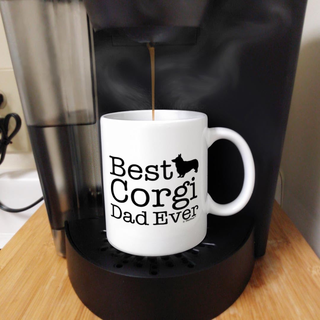 ThisWear Dog Lover Gifts Best Corgi Dad Ever Welsh Corgi Gift Coffee Mug Tea Cup Corgi Dad