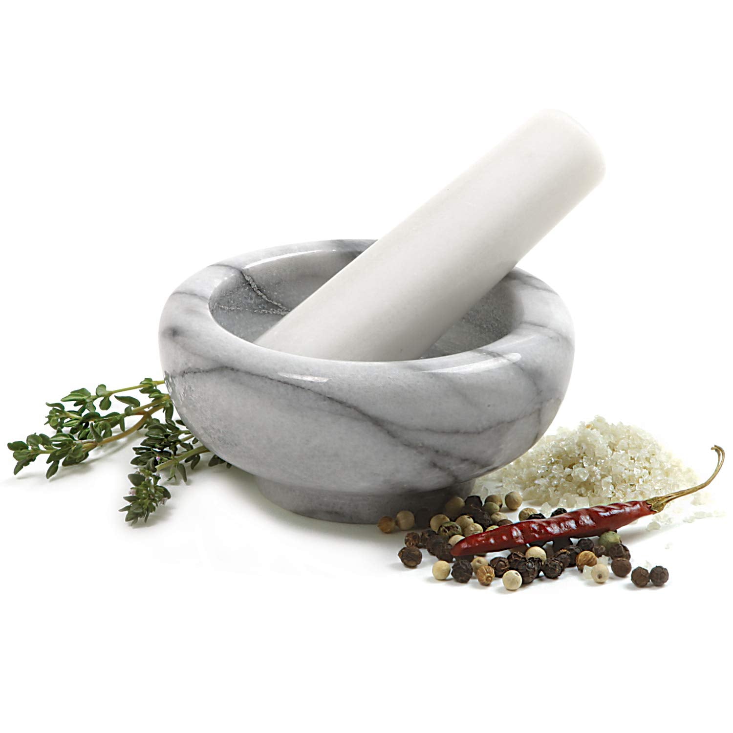 Norpro 693 White Marble Mortar And Pestle, 1 Ea