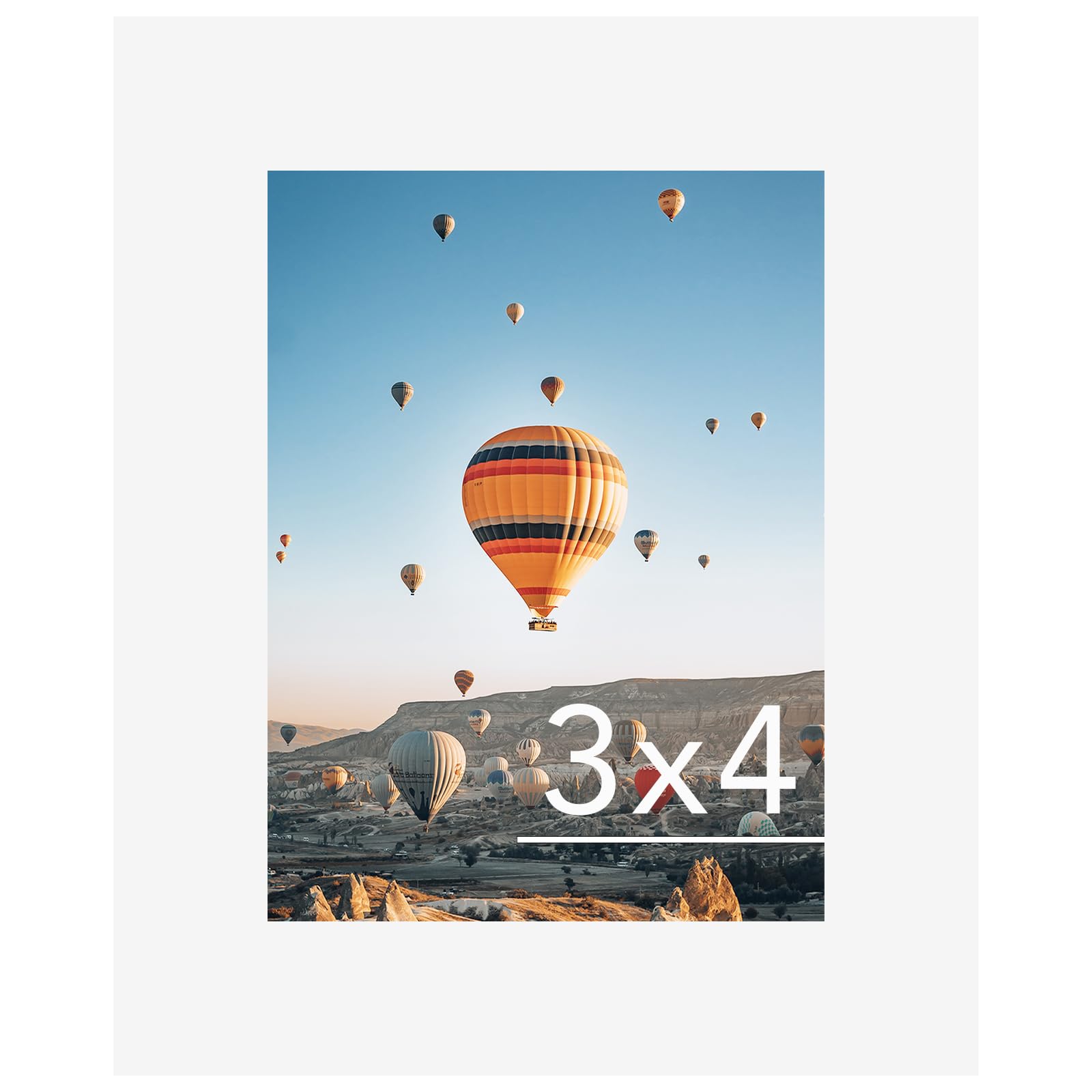 JCJMY 3x4 Picture Frame Black for Tabletop or Wall, 3 x 4 Wall Gallery Poster Photo Frame with Shatter Resistant Plexiglass, Whi