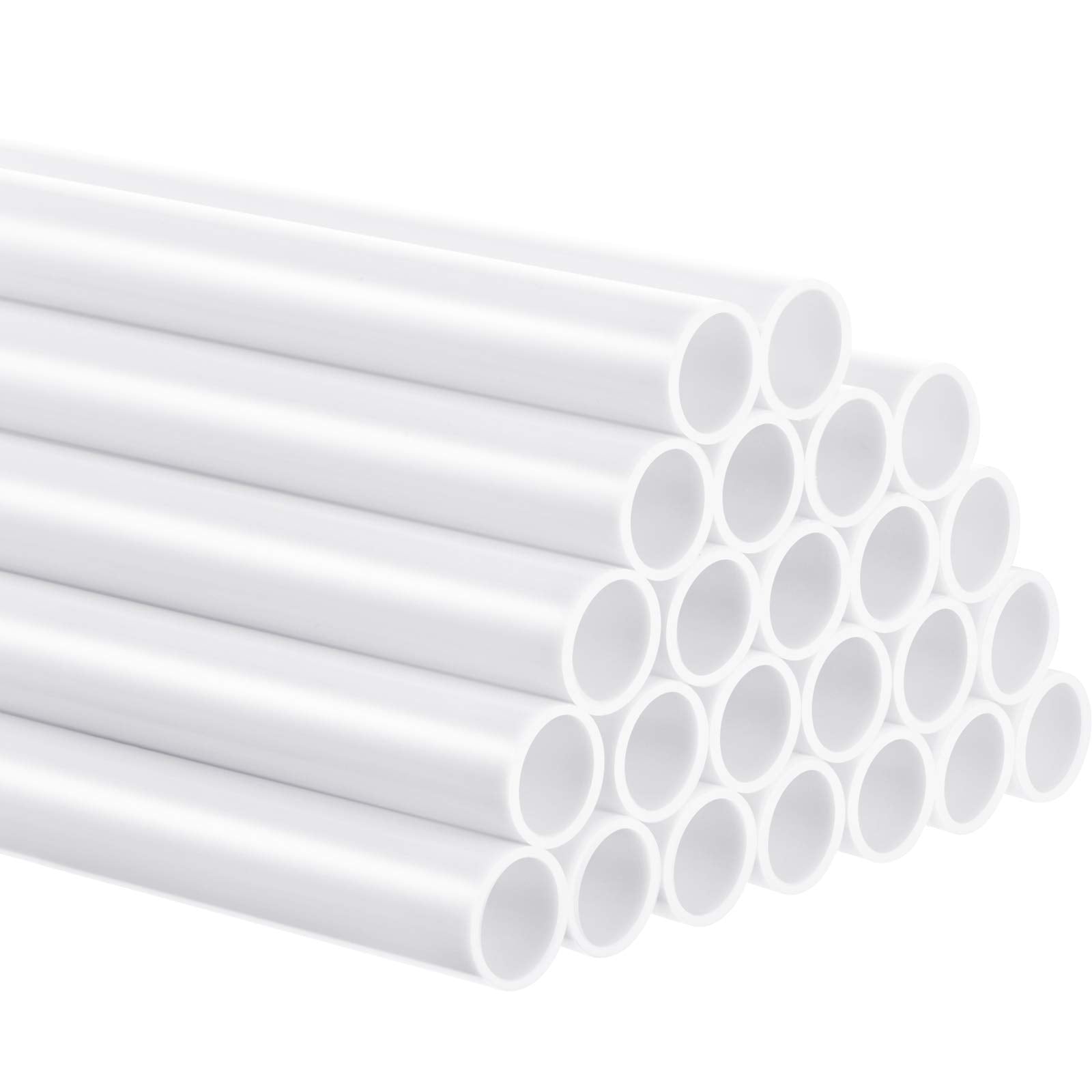 24 Pieces White Plastic Cake Dowels Rods For Tiered Cake Hollow Cake Sticks Wedding Cake Support Rods Round Cake Straws For Stac