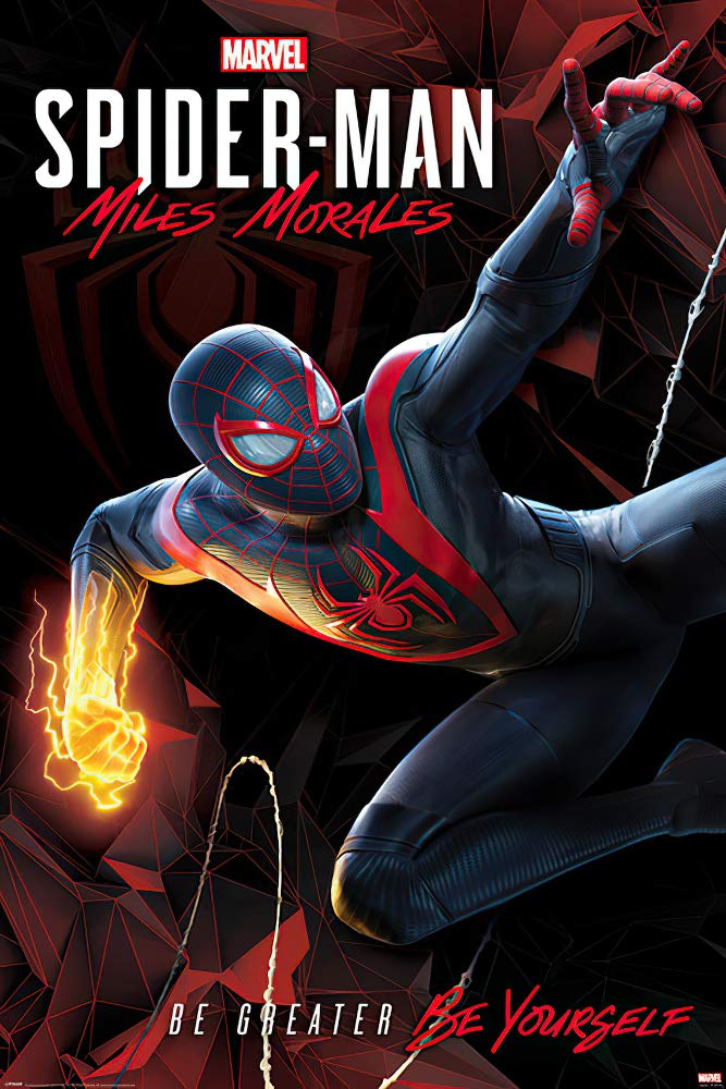 Poster Stop Online Spider-Man Miles Morales - Marvel Gaming Poster (Game Cover - Key Art - Cybernetic Swing) (Size 24'' X 36'')
