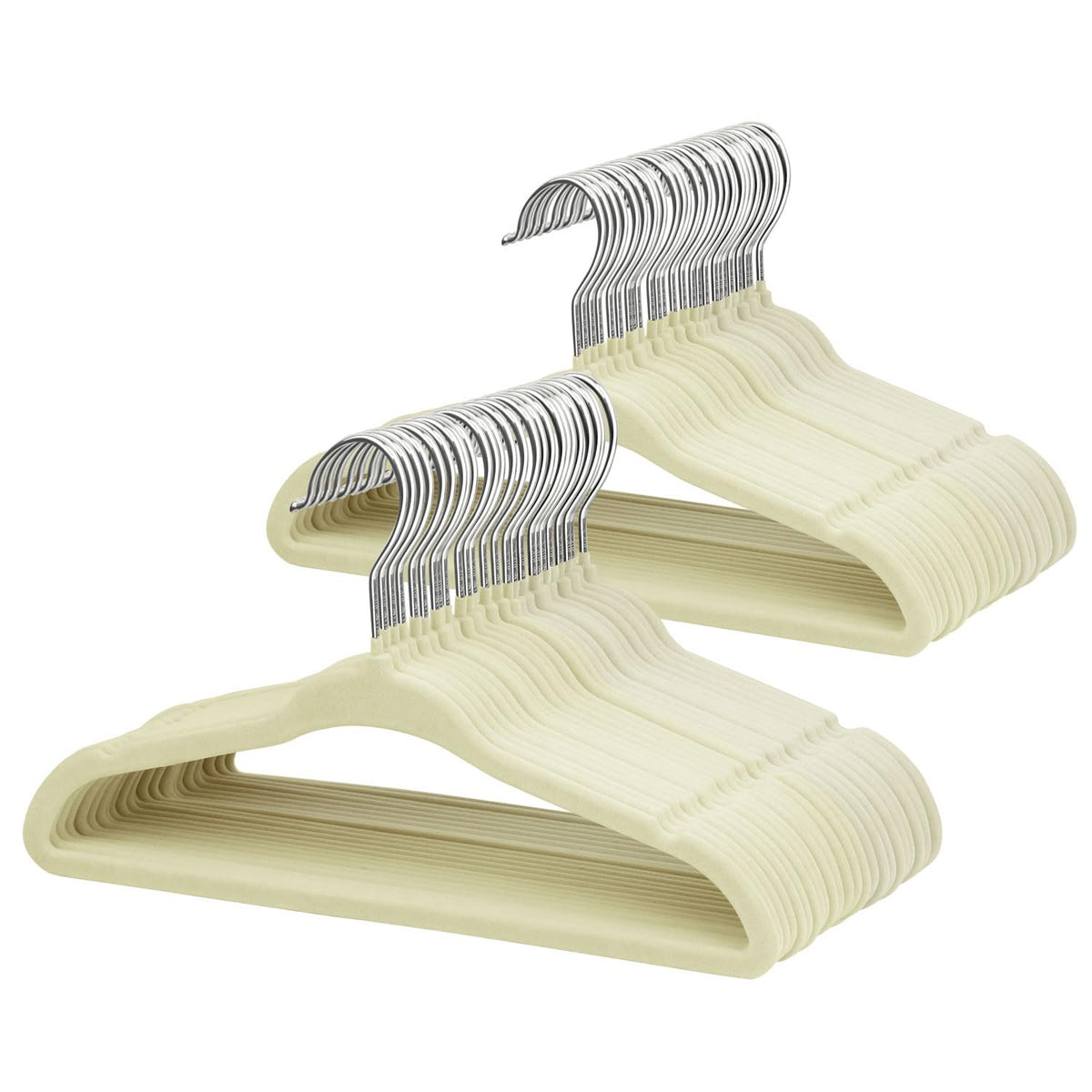 Mangotree 10.95'' Baby Velvet Hangers, Non-Slip Infant Coat Hangers, Ultra-Thin Toddler Felt Hangers With 360 Swivel Hook, Space