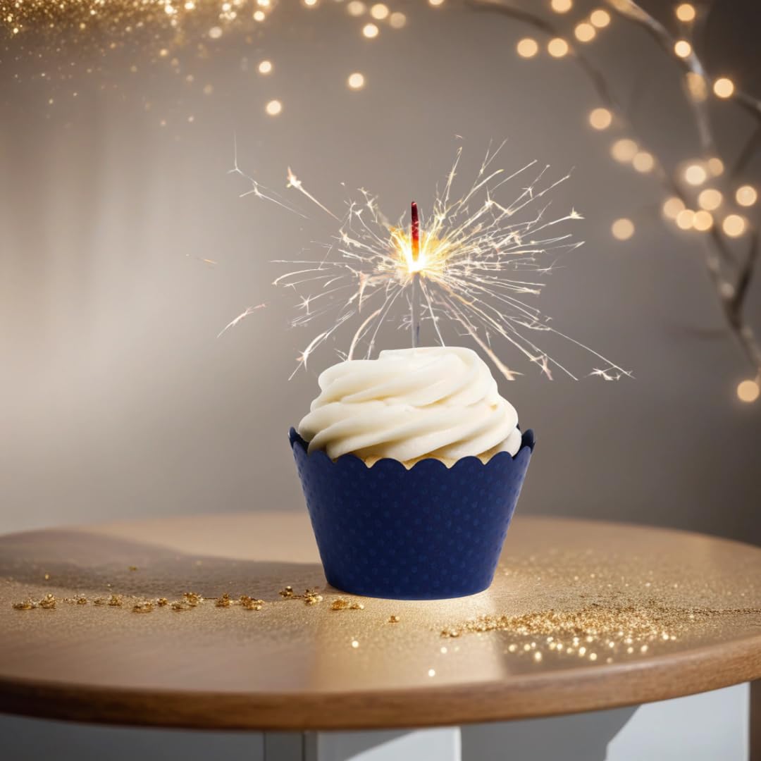 Dress My Cupcake Standard Navy Blue Cupcake Wrappers, Set Of 50