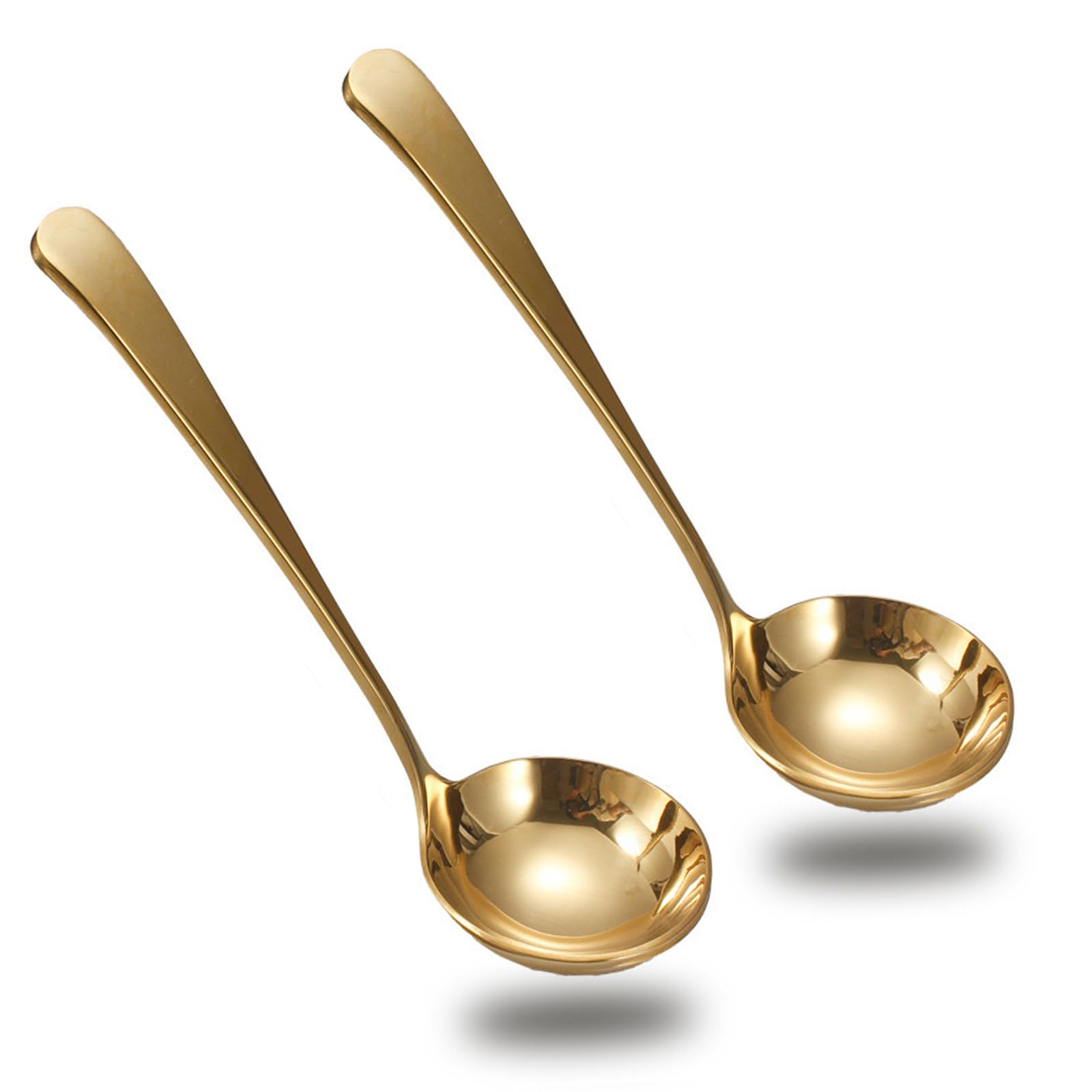 Asanta 2 PCS Small Soup Ladle, 7.7 Inch Sauce ladle, Durable 304 Stainless Steel Gravy Ladle Spoon, Mini Kitchen Serving Ladles 