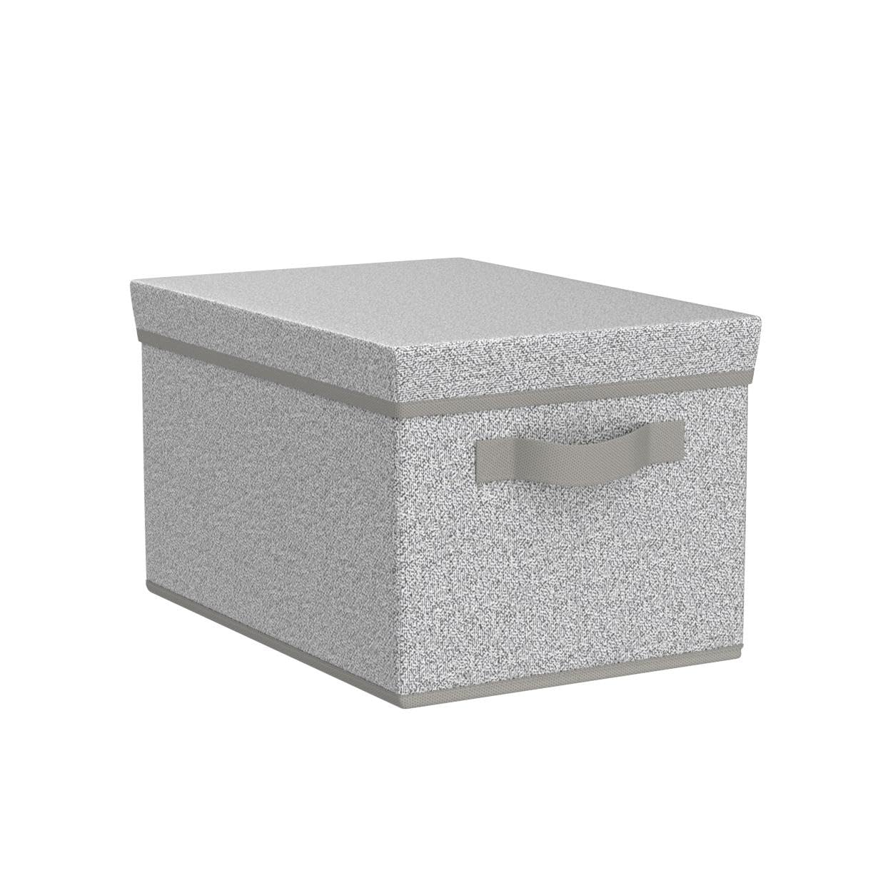 GRANNY SAYS Fabric Large Storage Bins with Lids  Collapsible Storage Box Closet Shelf  Decorative Baskets for Organizing Bedroom Dorm Nursery  Gray  3-Pack