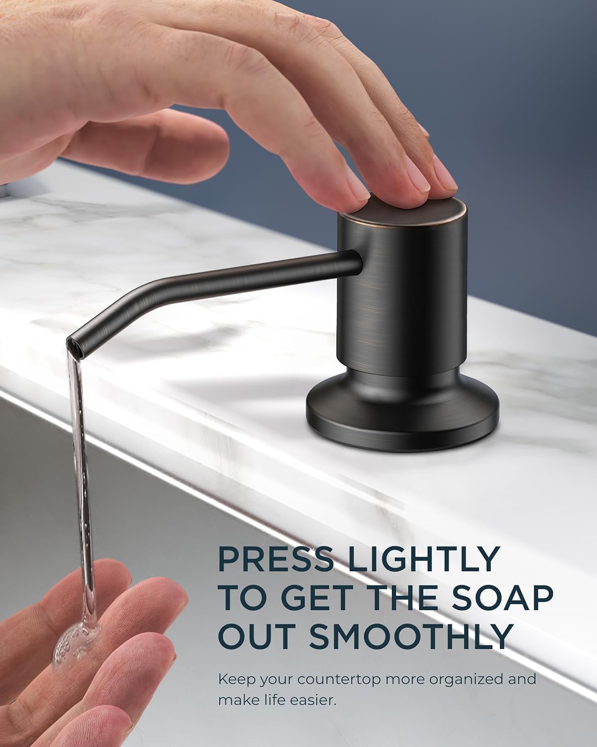 Forious Kitchen Faucet With Soap Dispenser, Orb Kitchen Faucet With Pull Down Sprayer, Stainless Steel Modern Kitchen Sink Fauce