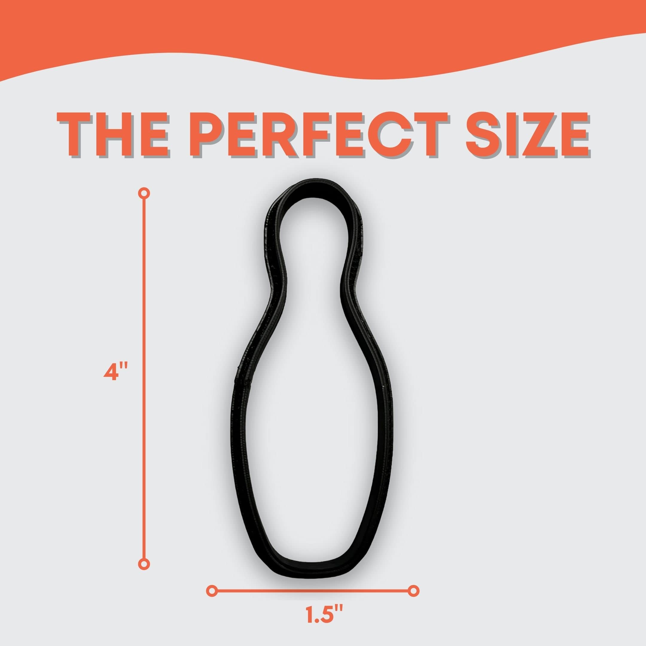 Bowling Pin Cookie Cutter With Easy To Push Design (4 Inch)