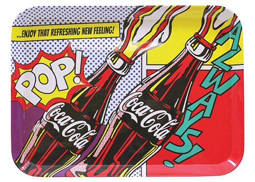 Tablecraft Cc390 Coca-Cola Pop Graphic Serving Tray, 15'' By 11'', Multicolor