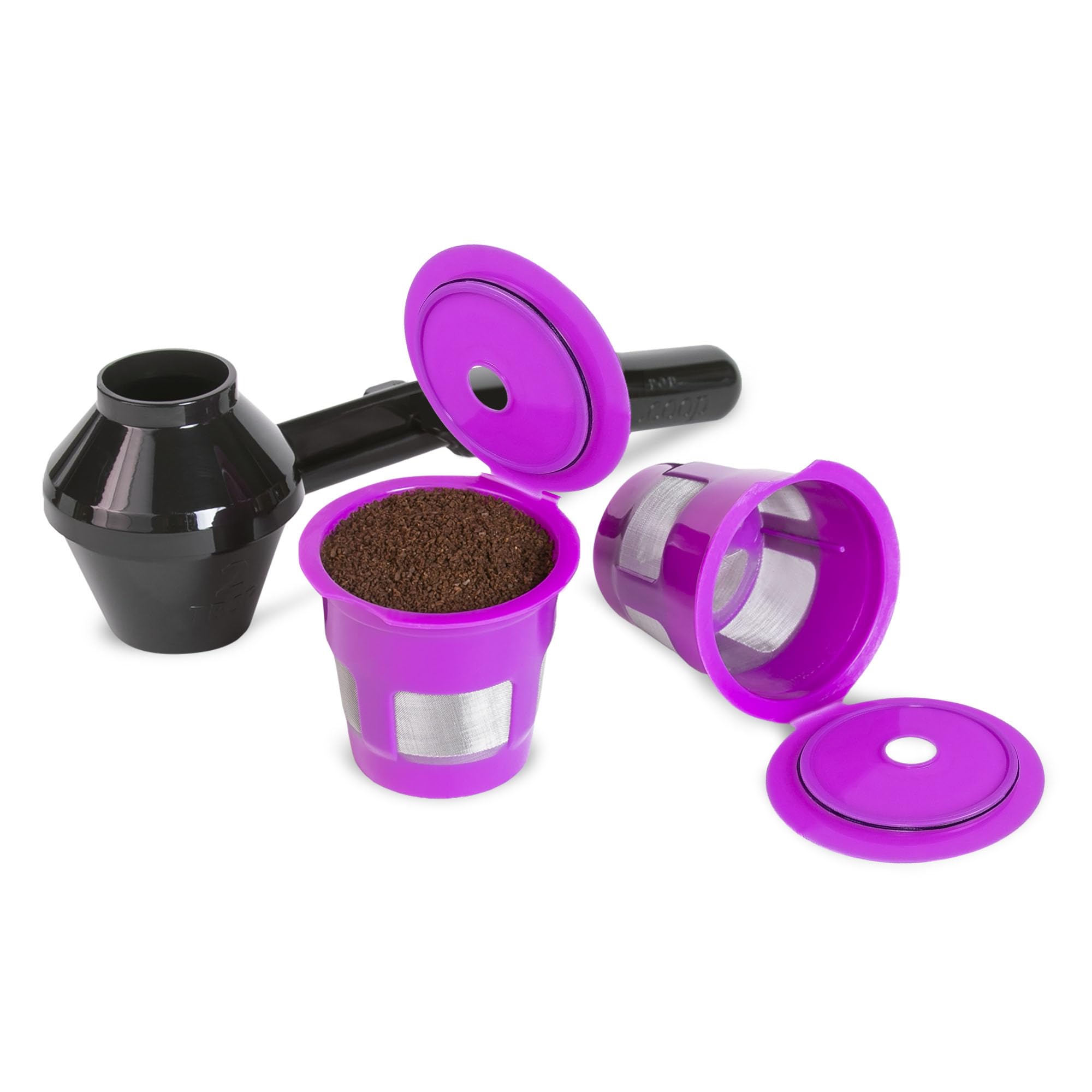 Cafe Fill Value Pack By Perfect Pod - Reusable K Cup Coffee Pod Filters & Scoop, Compatible With Keurig K-Duo, K-Mini, 1.0, 2.0,