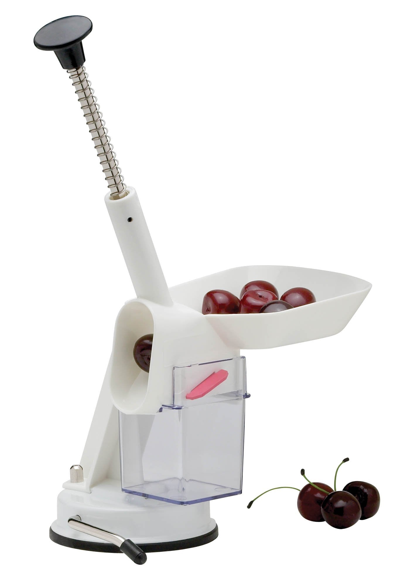 Mrs. Andersons Baking Deluxe Cherry Pitter With Suction Base, Bpa Free, 11-Inches X 7.5-Inches X 4.5-Inches