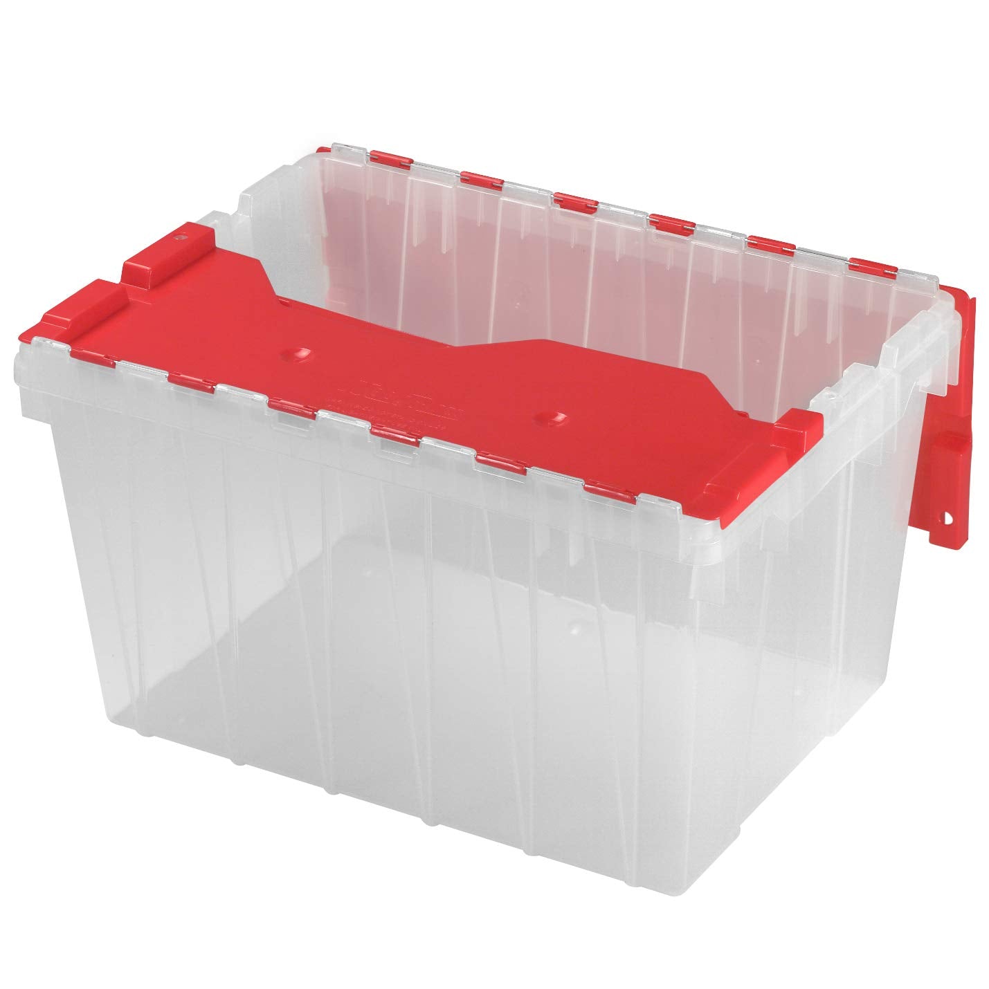 Akro-Mils 6648612-Gallon Plastic Stackable Storage Keepbox: Tote Container With Attached Hinged Lid, 21-1/2-Inch X 15-Inch X 12-