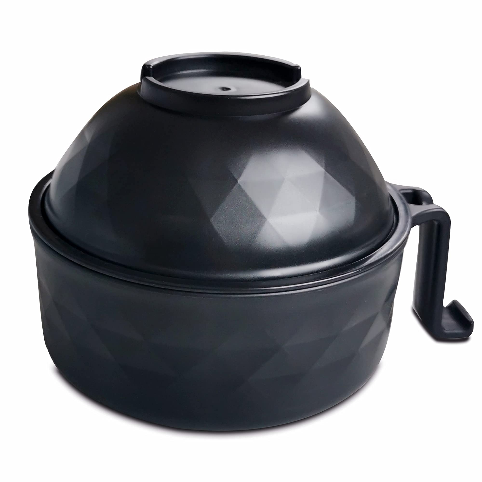 Layron Ramen Cooker Bowl Set - 33oz Microwave Noodle Bowl with Chopsticks, Black, Standard Size, Perfect for College Dorm Essentials