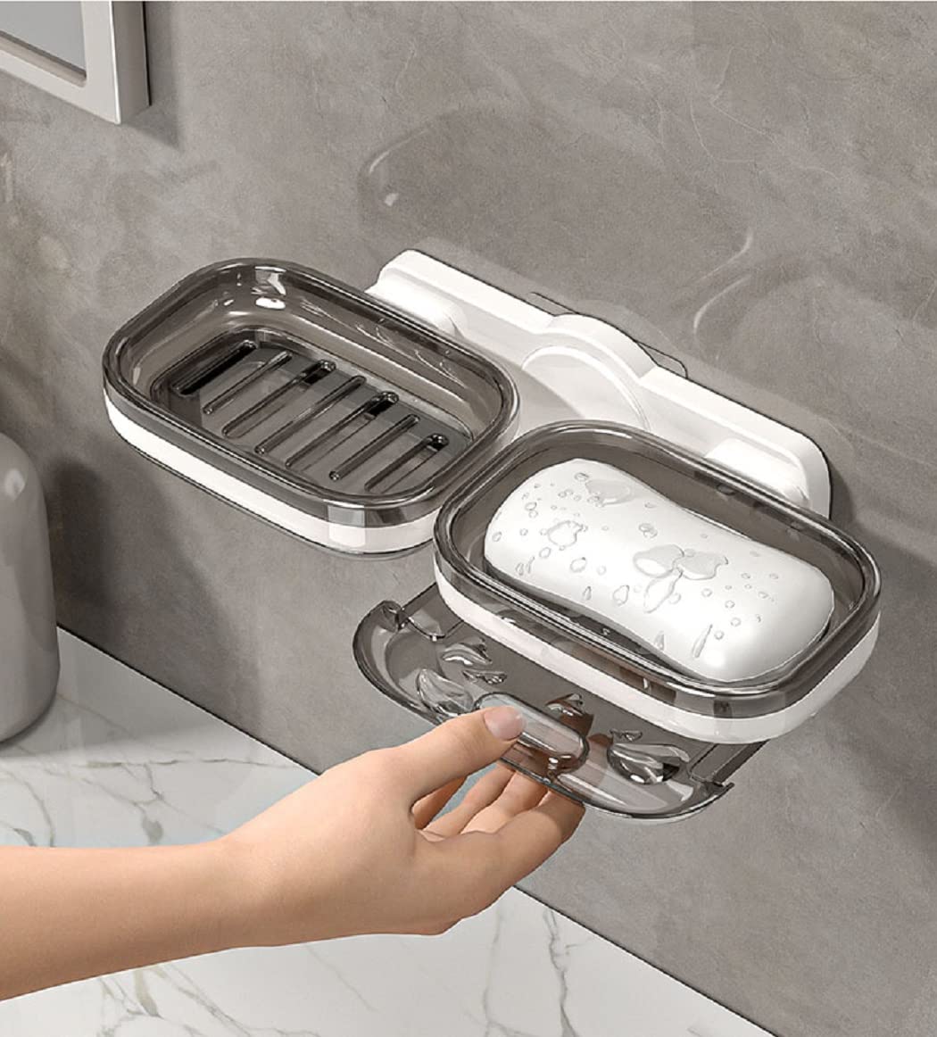 Tyzag Soap Holder For Bathroom, Soap Dish Holder, Soap Stand For Bathroom, Wall Mounted Stickable Self Adhesive Soapcase For Bat