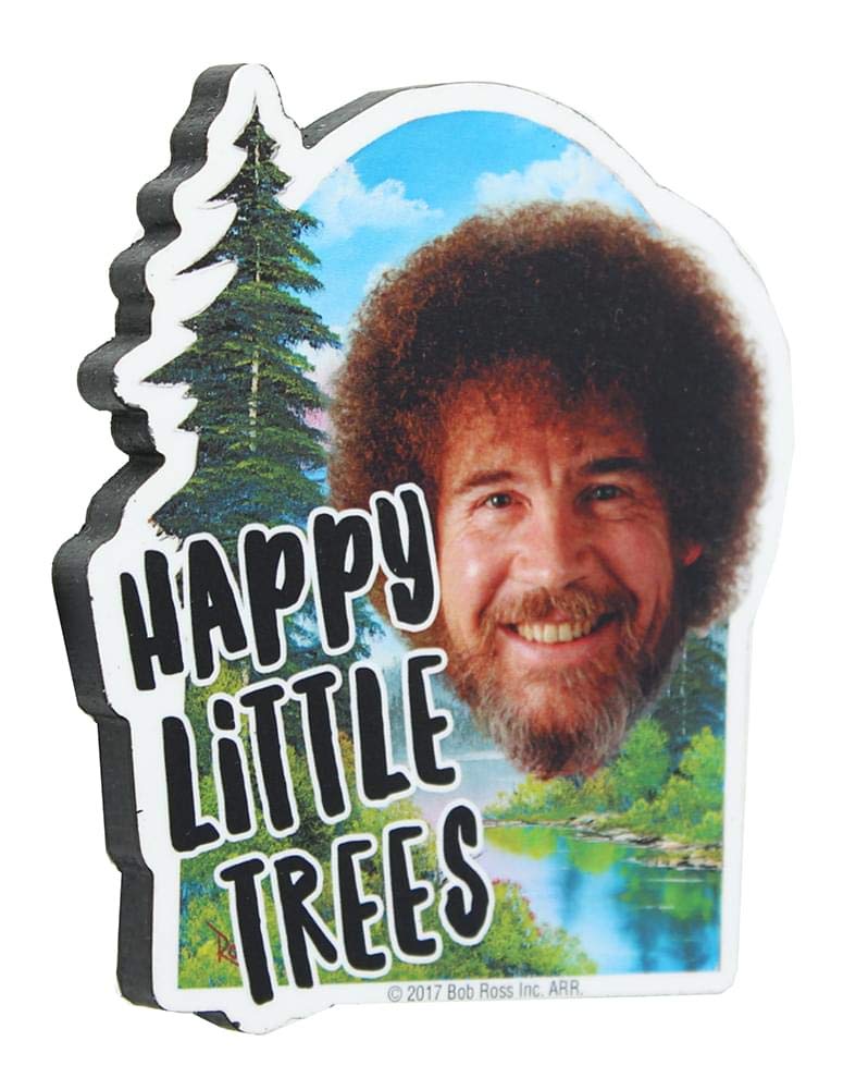 Aquarius Bob Ross Trees Funky Chunky Novelty Magnet For Refrigerator, Locker, Whiteboard & Game Room Officially Licensed Merchan