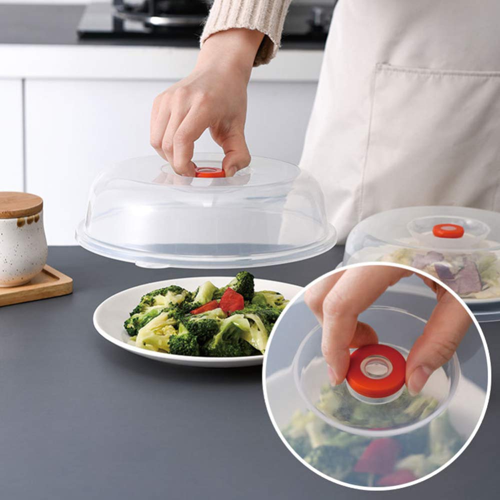 Microwave Splatter Cover, 9 Inch Splash Proof Cover For Microwave Oven Heat-Resistant Food Hot Dishes Cover White