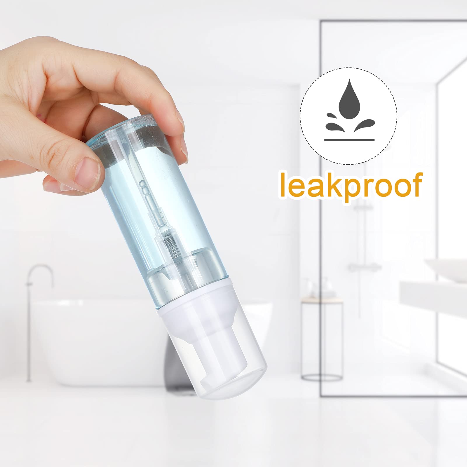 35 Pcs 2Oz Foam Soap Dispensers Mini Cleaning Plastic Refillable Travel Bottles With Pump For Hand Sanitizer Lash Shampoo Castil