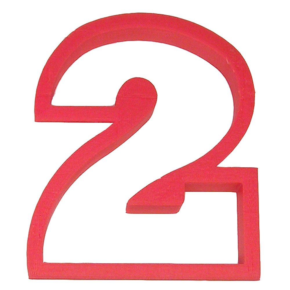 Cookiecuttercom Brand Number Two Cookie Cutter 4 Inch - Hand Made In The Usa - 3D Printed Plastic