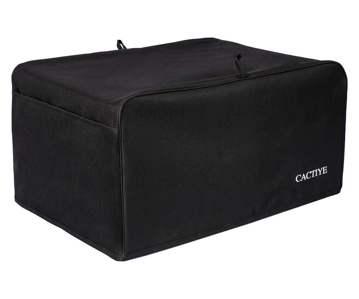 Cactiye Toaster Oven Dust Cover With Accessory Pockets Compatible With Hamilton Beach 6 Slice Of Toaster Oven (Black
