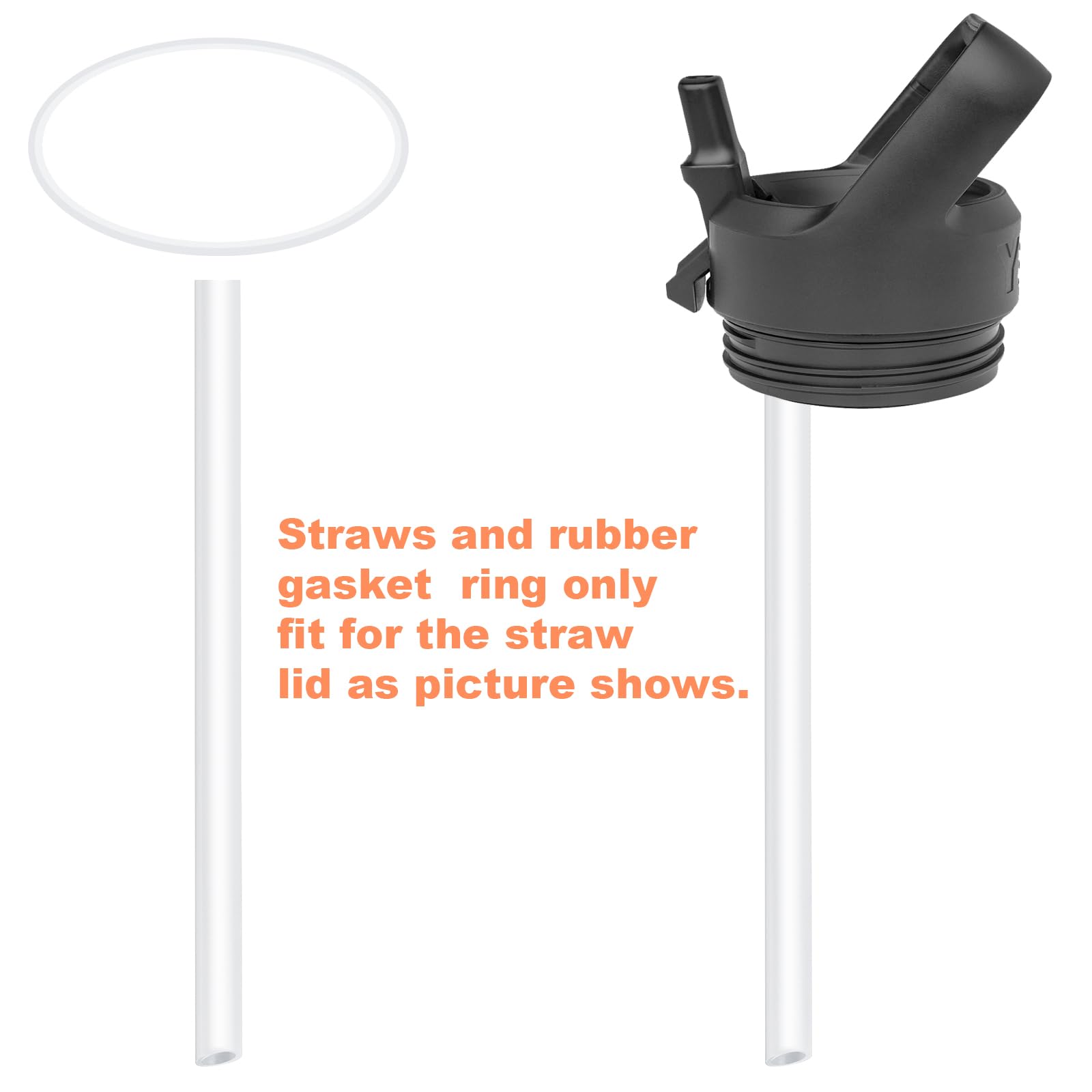 Replacement Straws Compatible With Yeti Rambler 36Oz Bottle-Yeti Rambler Straws Replacement-Seal Gasket Accessories Set Include