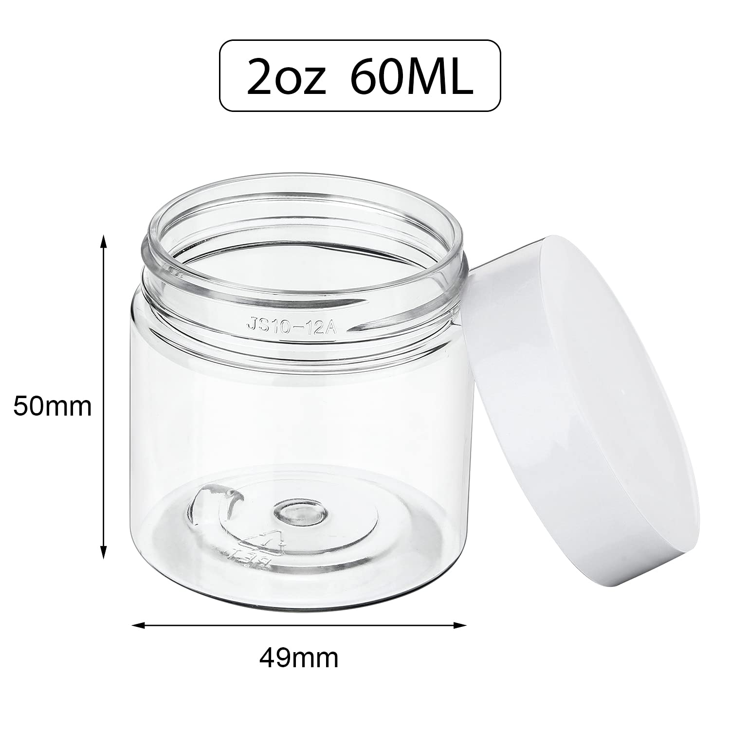 36 Packs Plastic Jars Round Clear Leak Proof Cosmetic Container Jars With Inner Liners And Black Lids For Lotions Ointments Trav